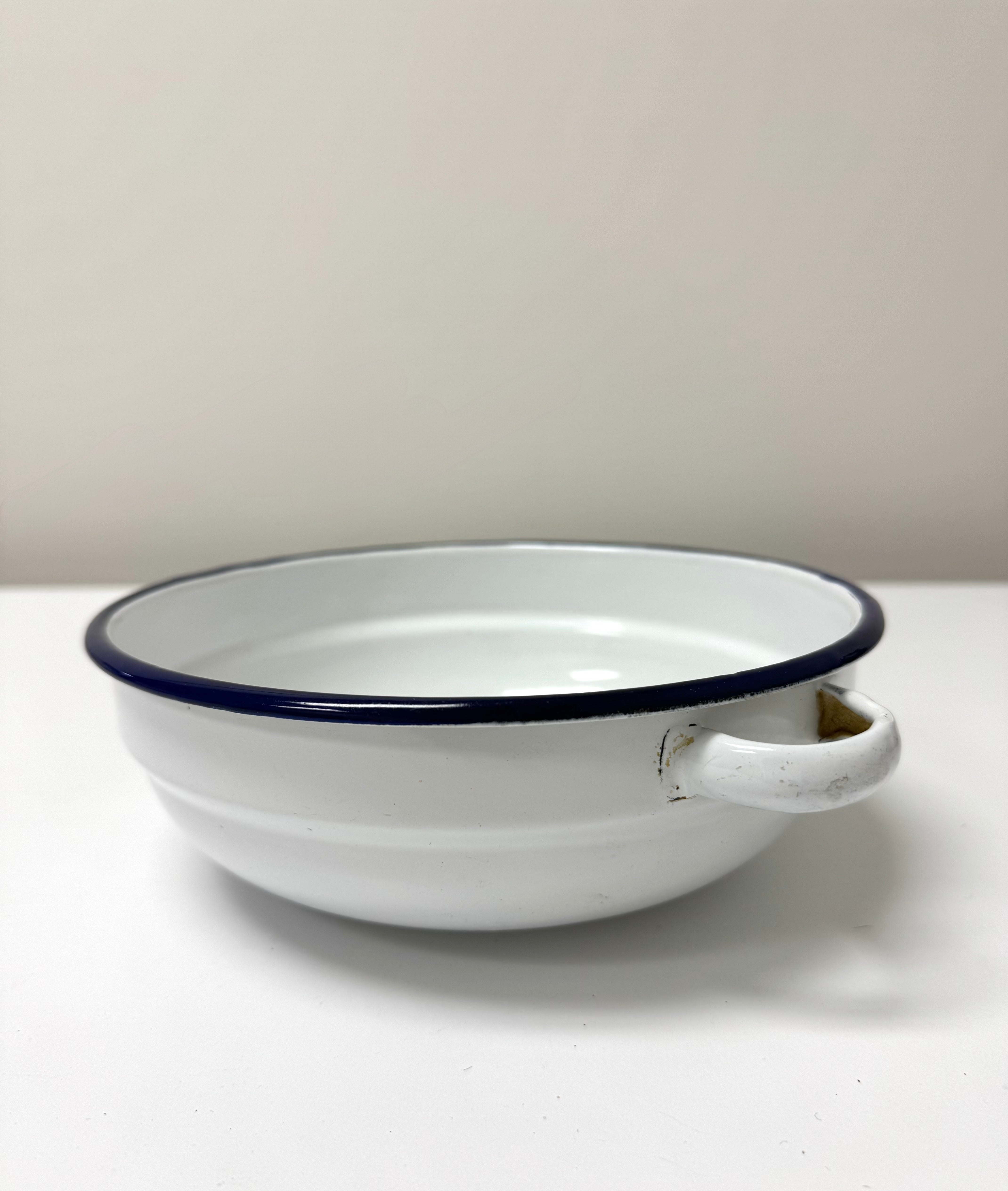 Vintage Blue Enamelware 8" Bowl