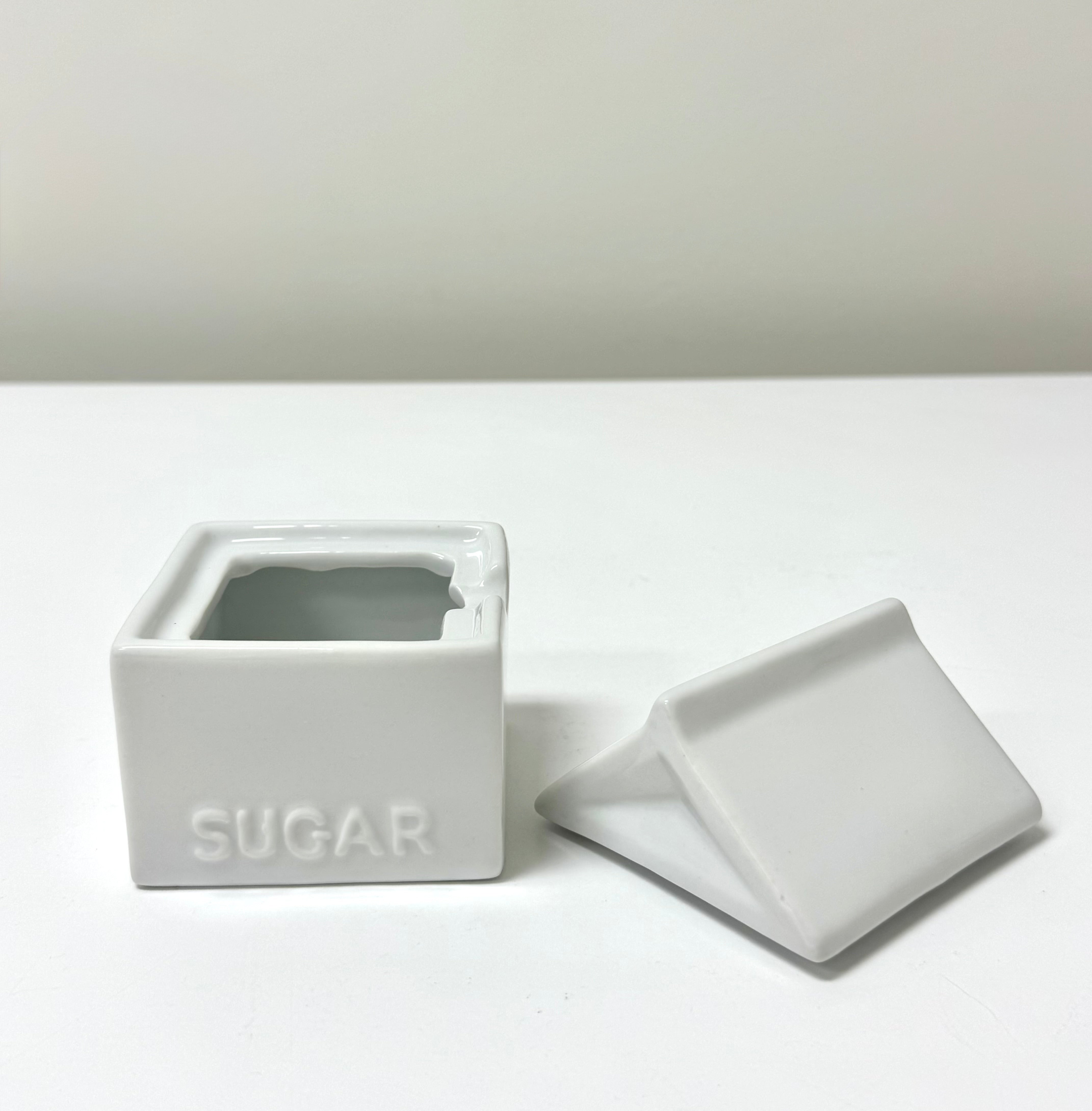 White Ceramic Sugar Bowl