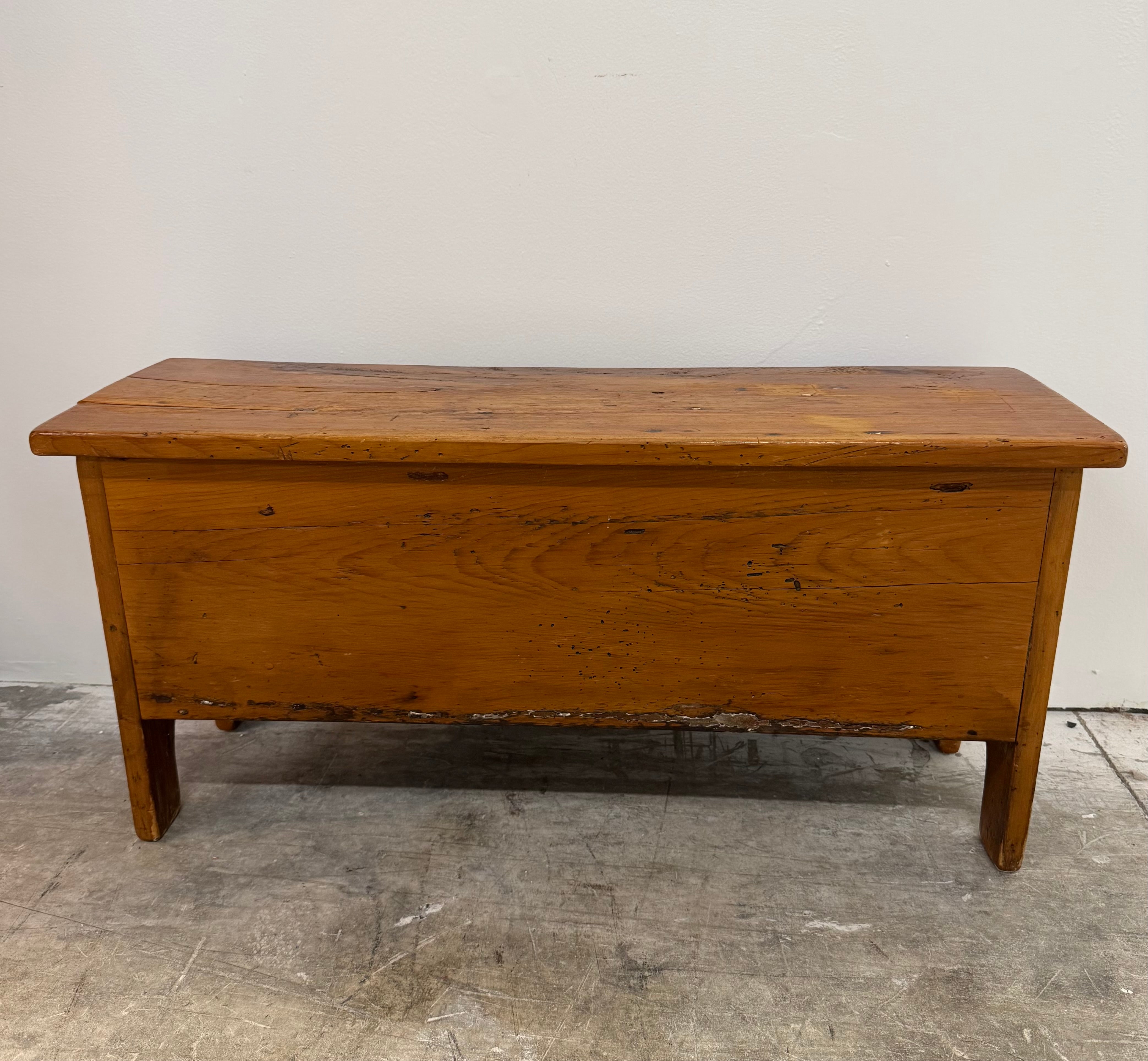 Rustic Pine Storage Bench