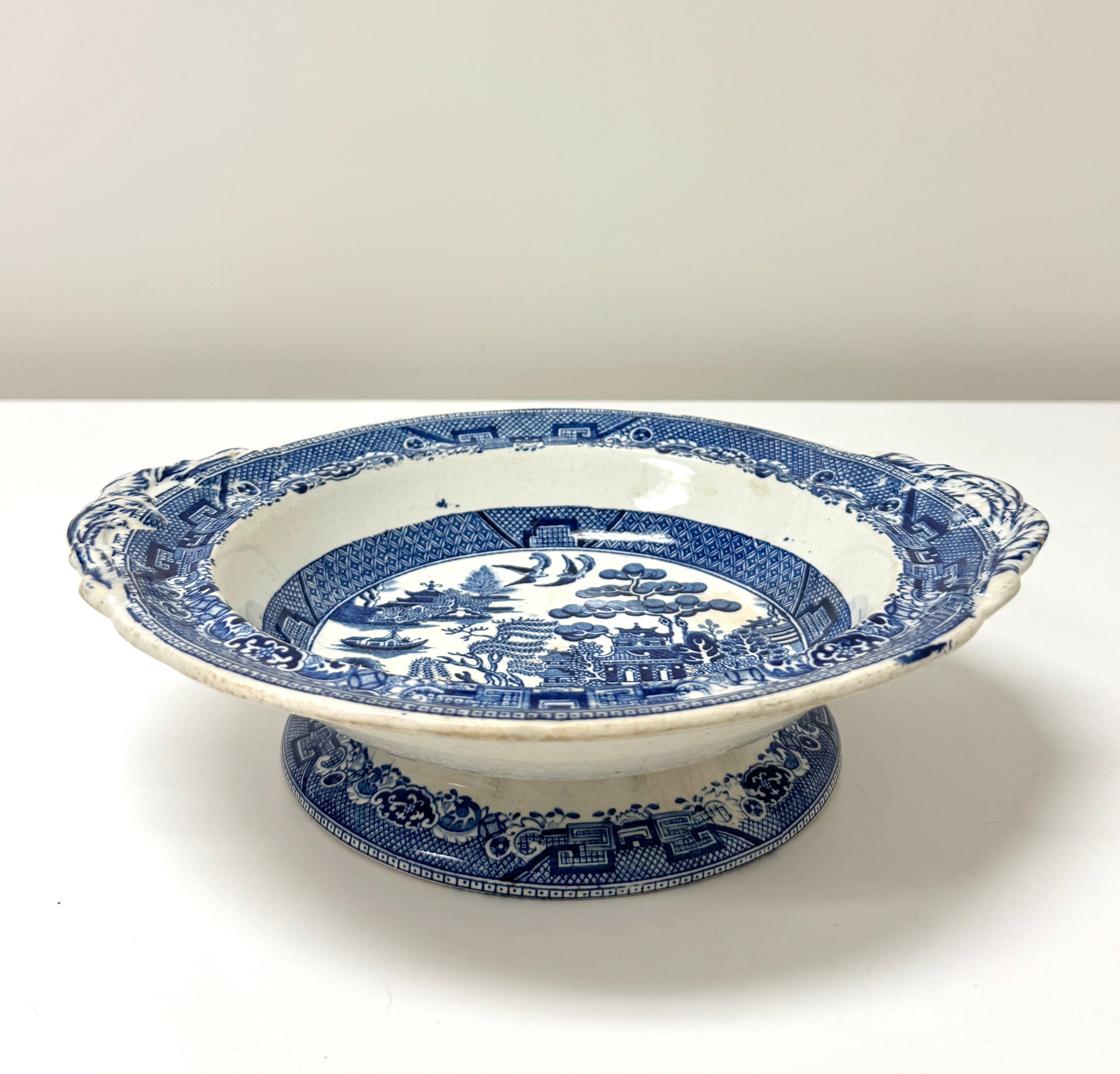 Vintage S. & Co. 'Blue Willow' Pedestal Bowl