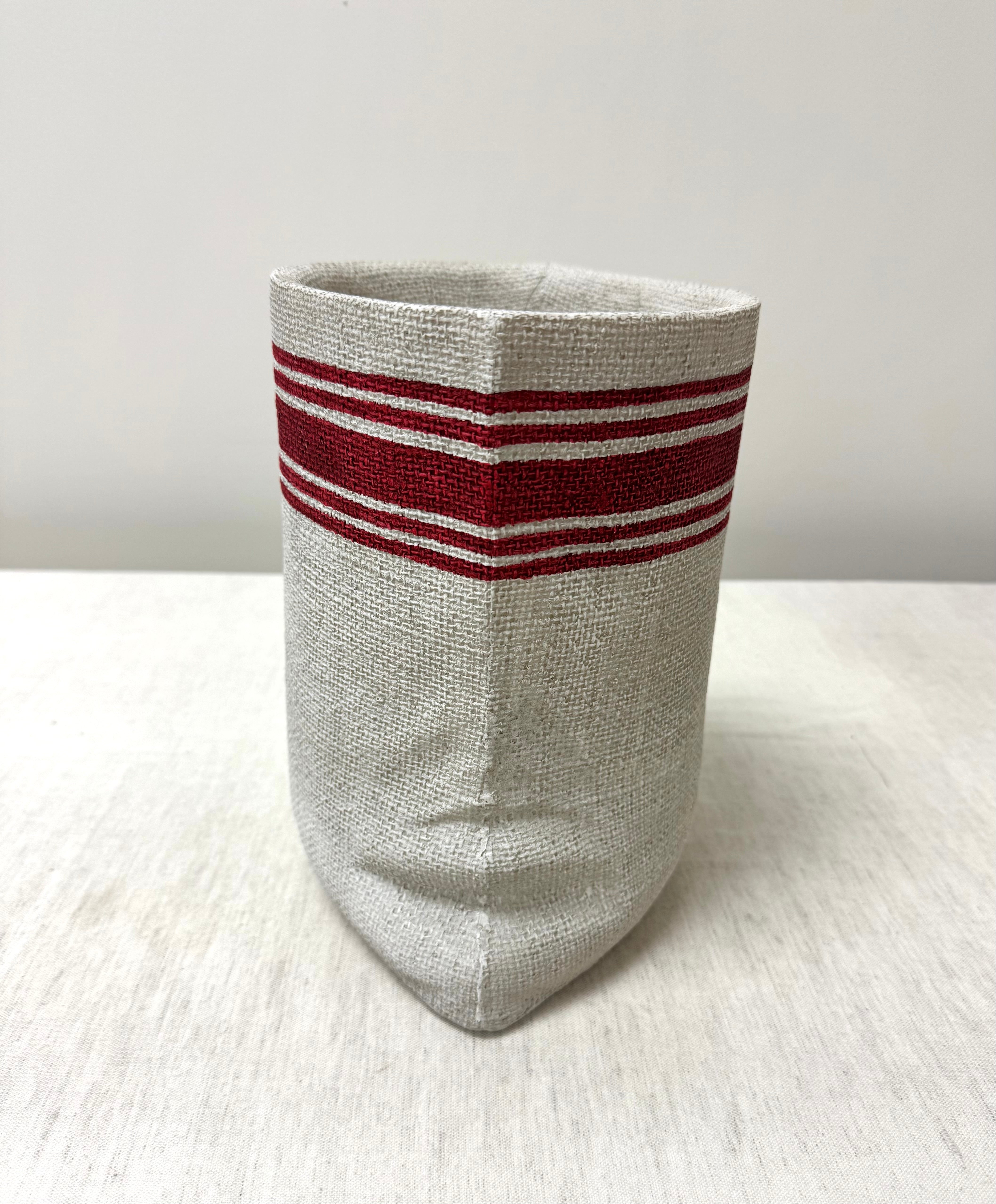 Cast Resin Burlap Sack Planter