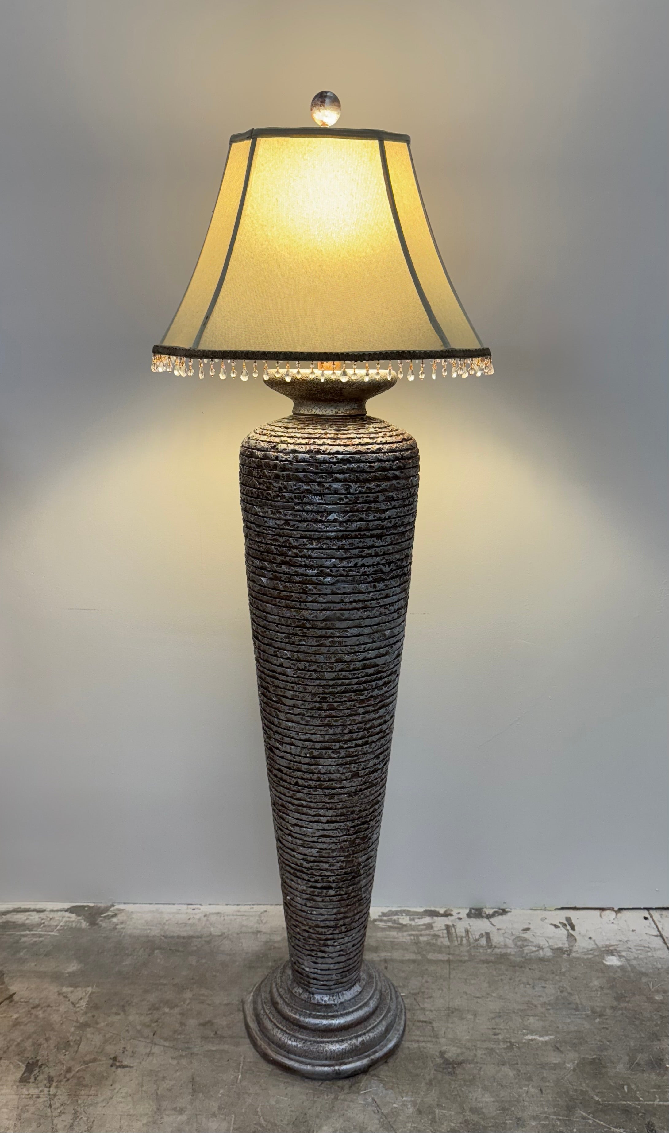Silver Tapered Floor Lamp