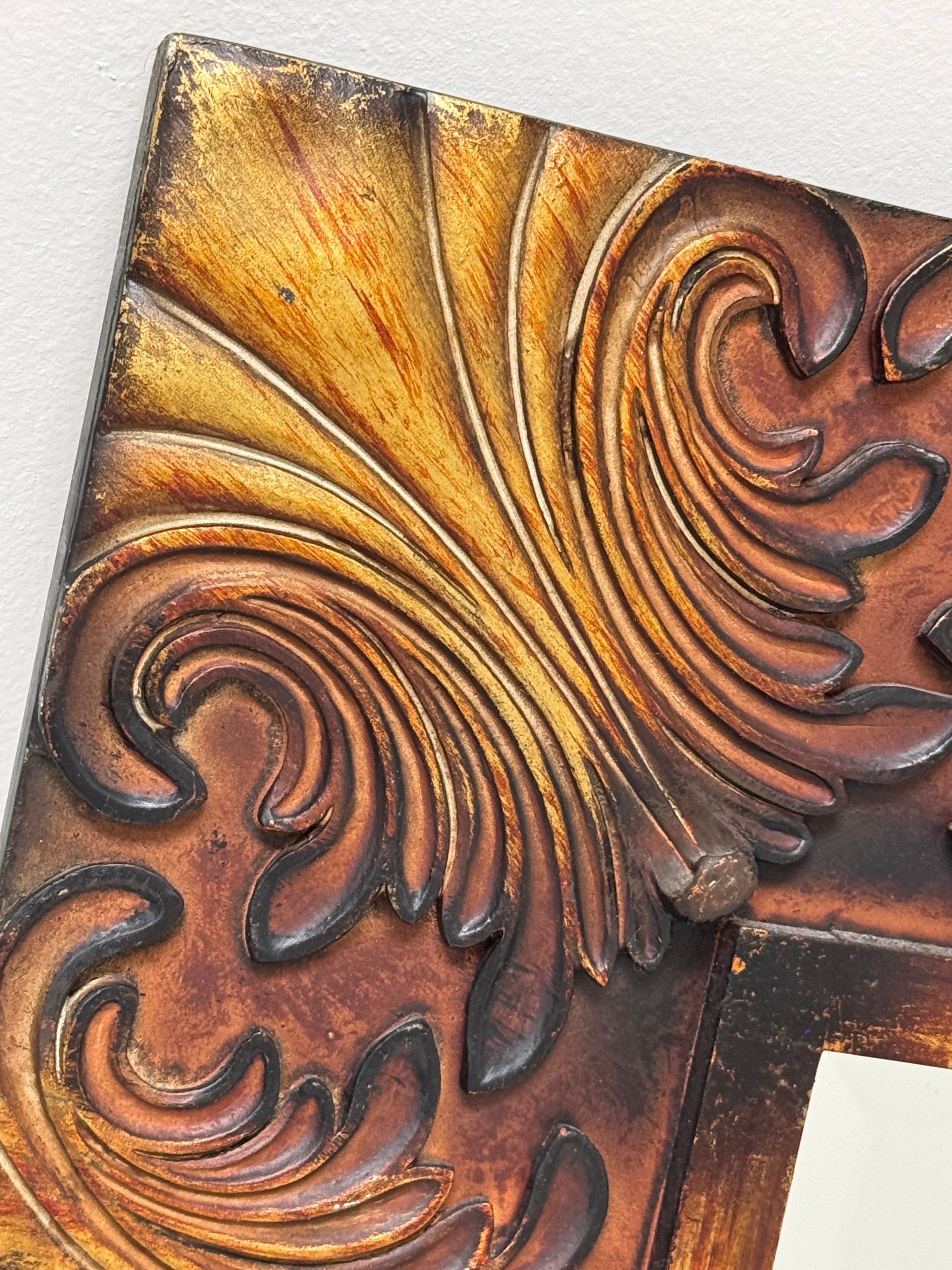 Paisley Swirl Carved Mirror