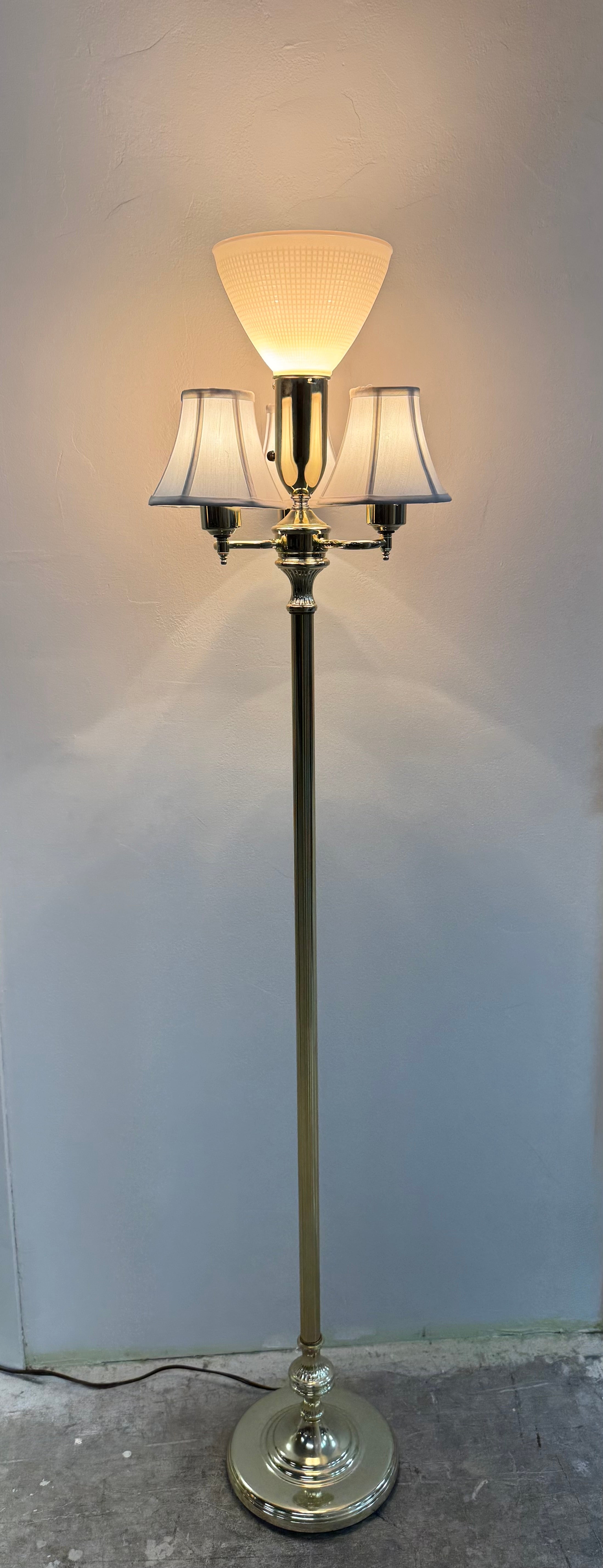 Polished Brass Floor Lamp