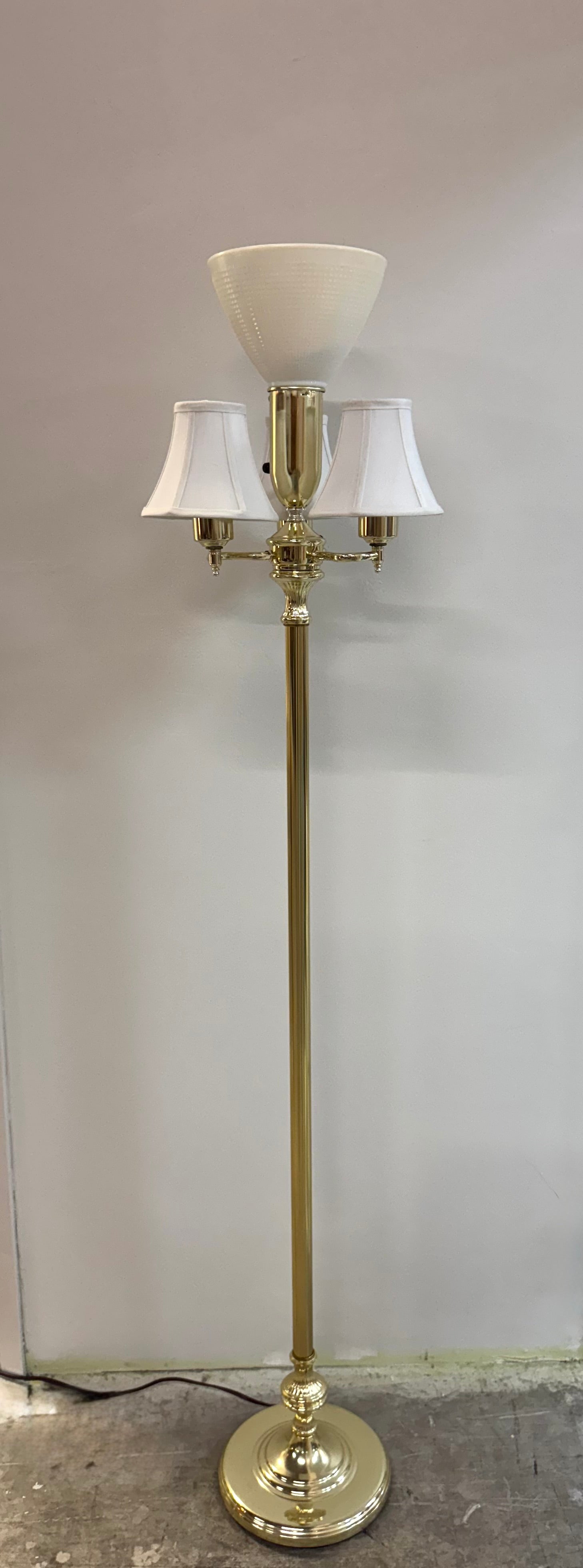 Polished Brass Floor Lamp