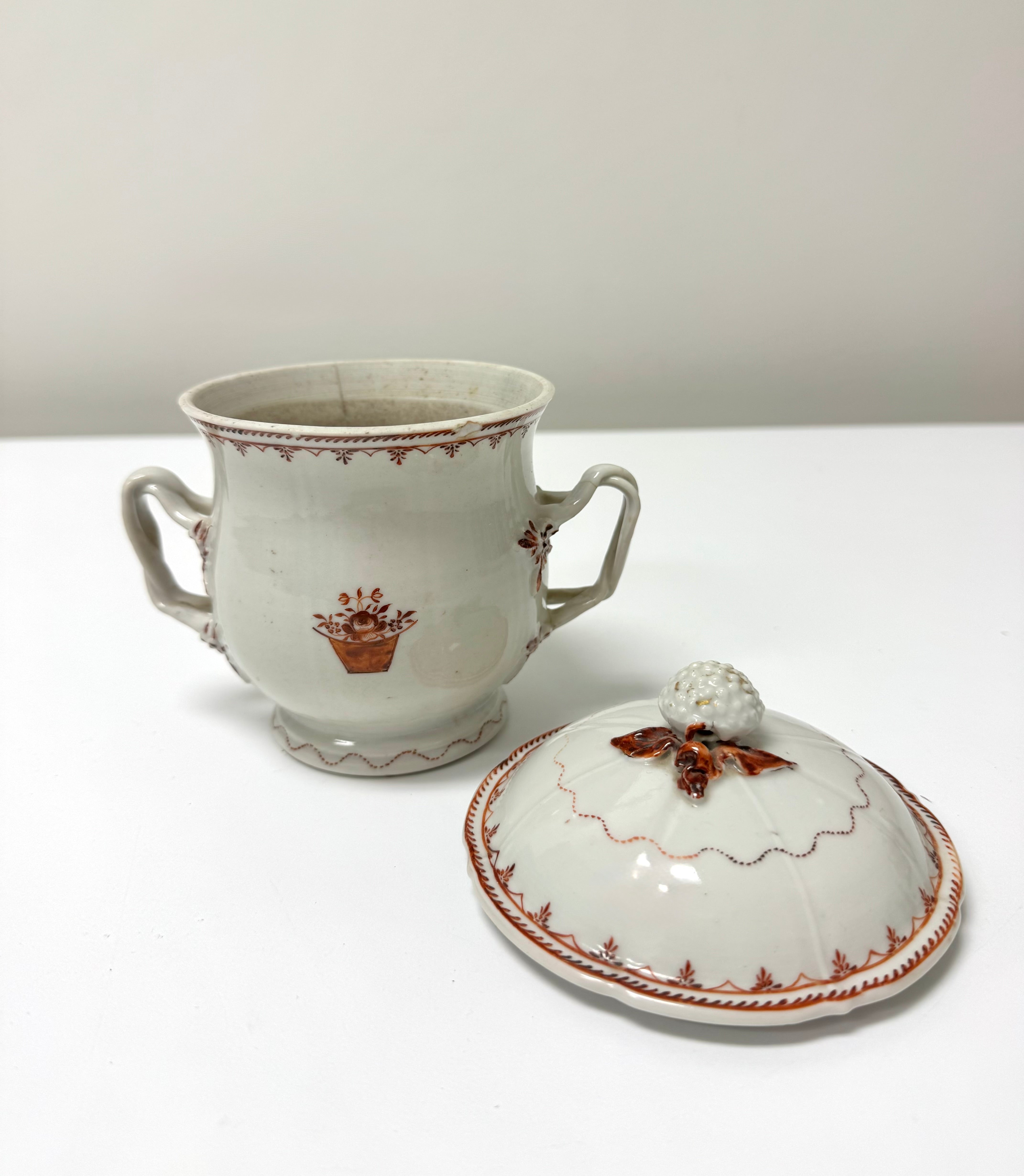 Antique Chinese Export Covered Jar (19thC.)