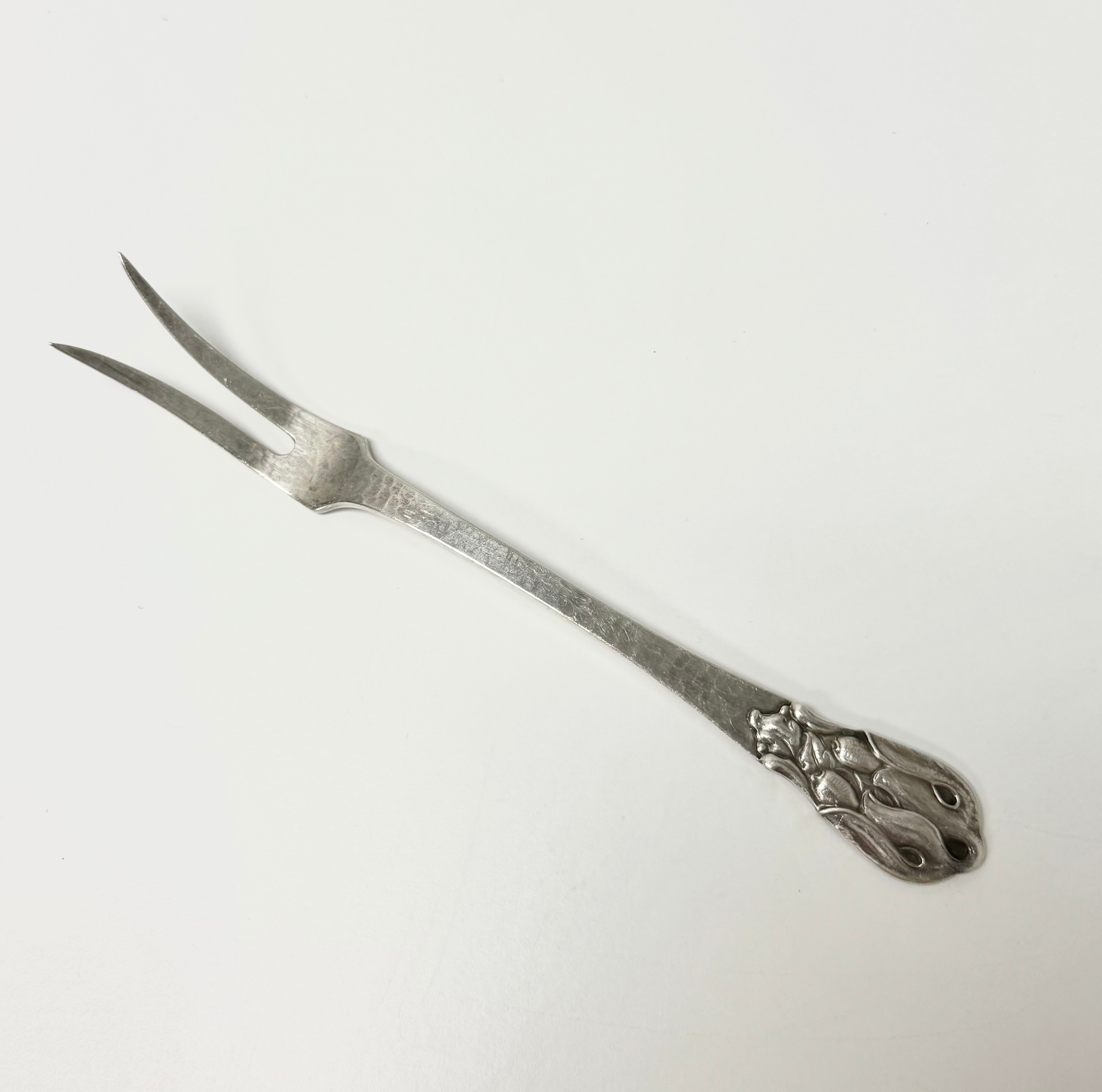 Vintage Sterling PETERSEN 'Blossom' Cold Meat Fork
