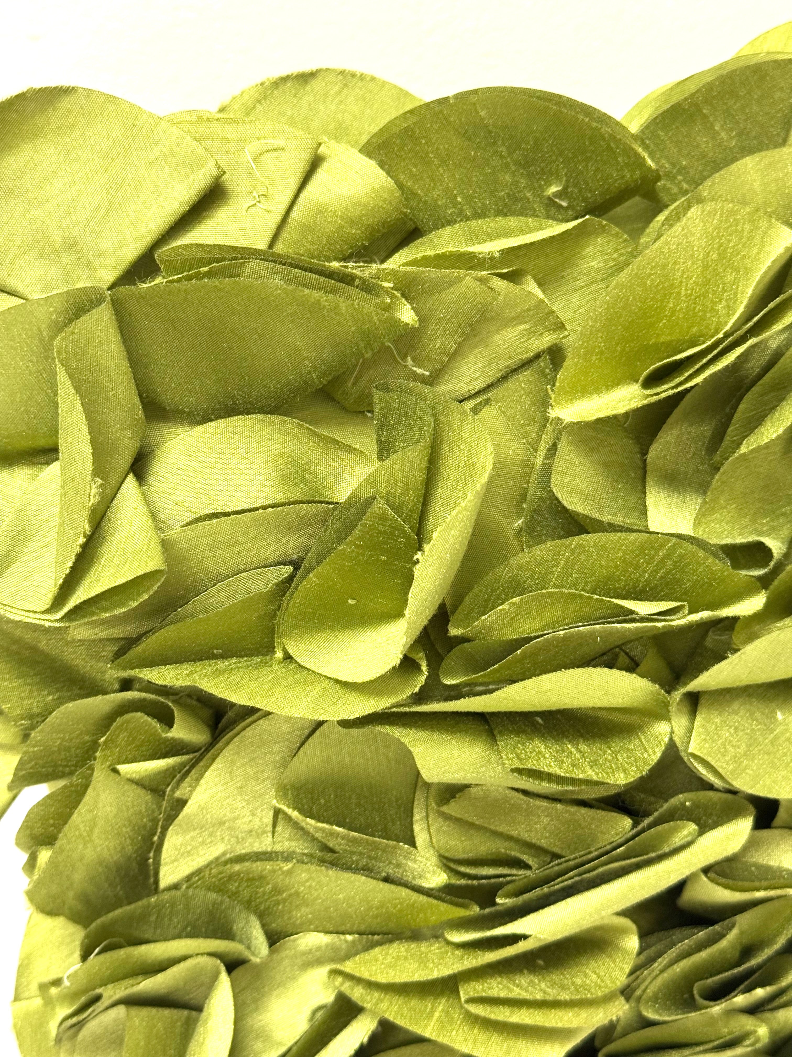 Green Silk Leaf 17" Pillow