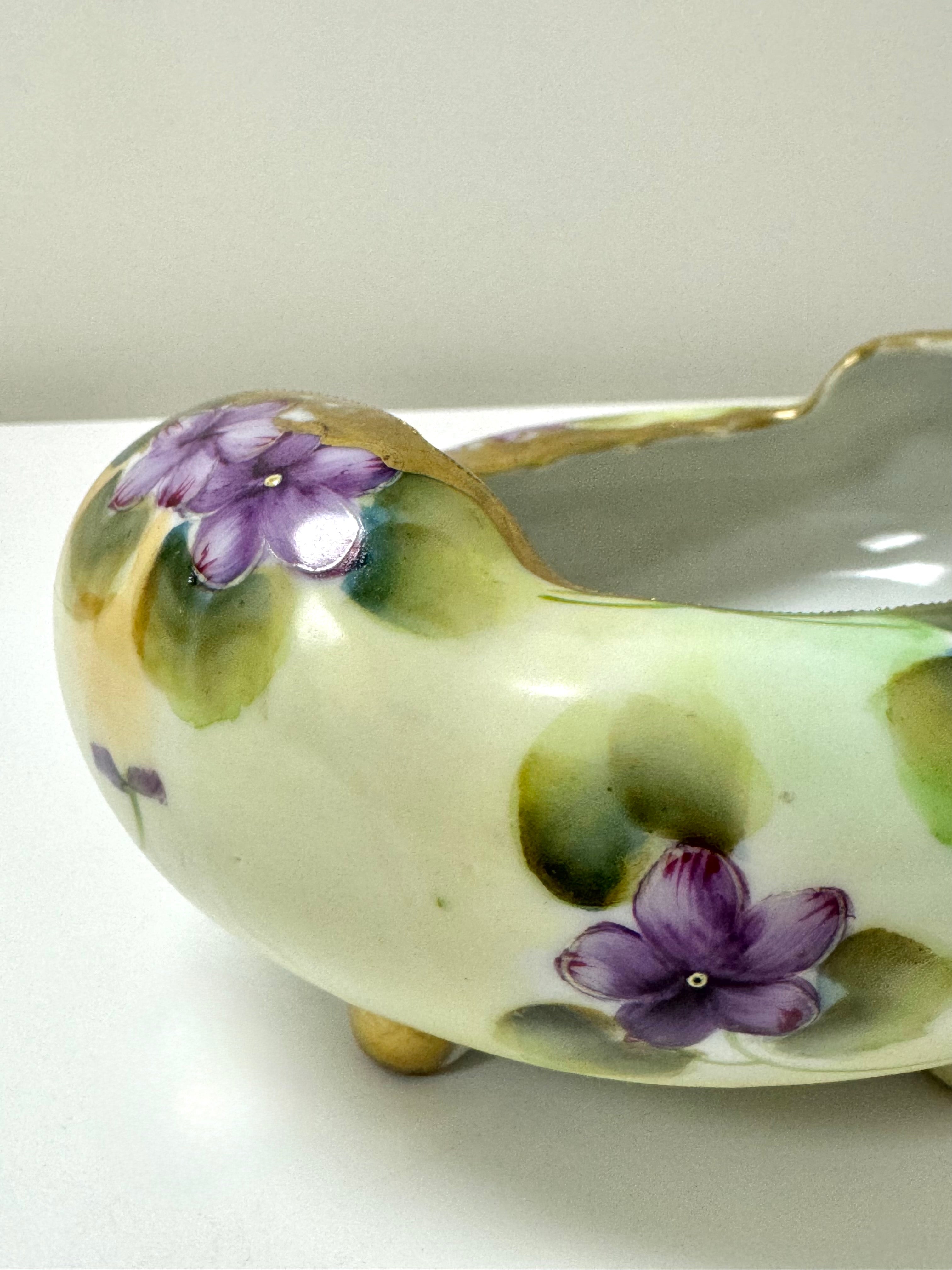 Vintage Hand-painted Footed Bowl