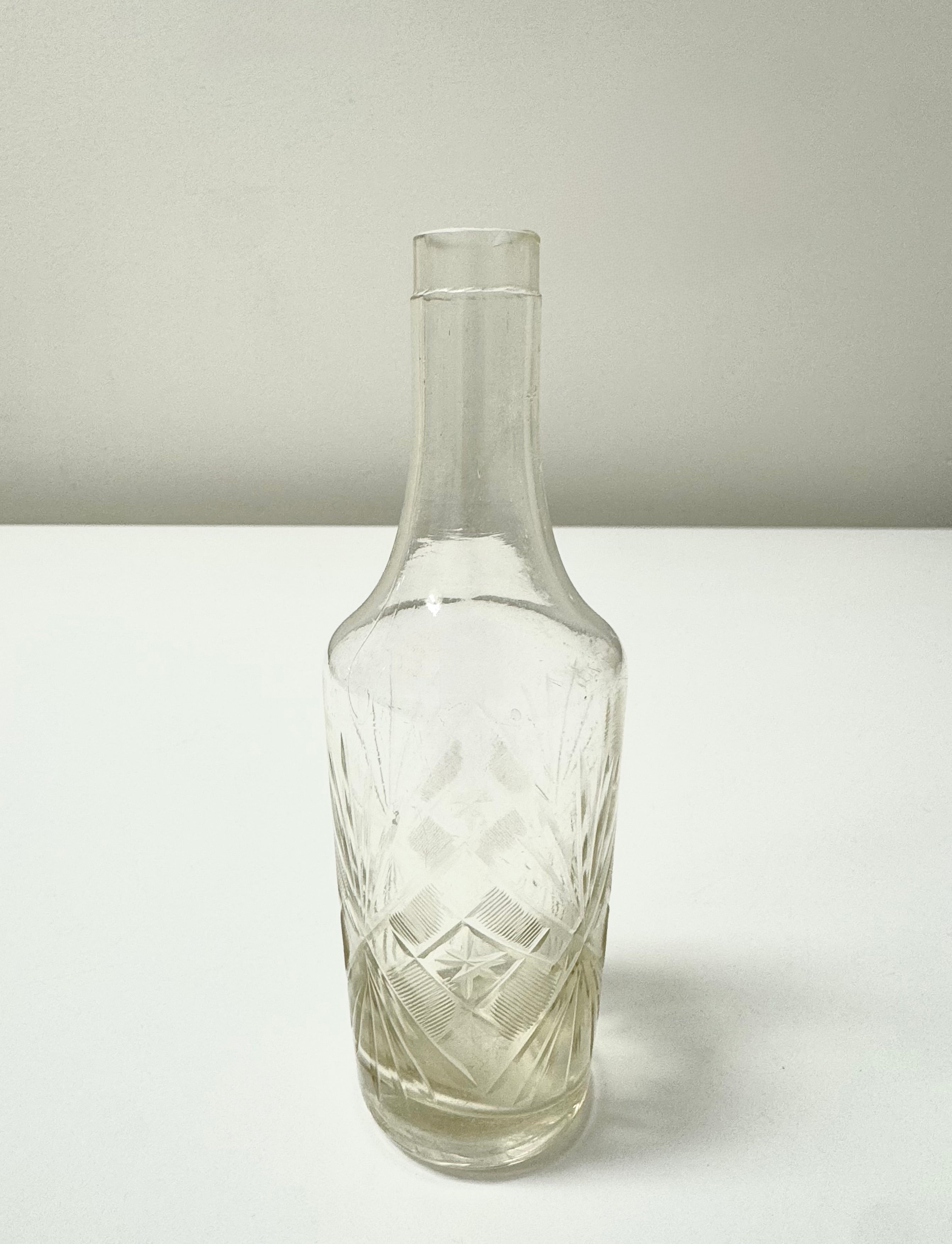 Antique Etched Bottle