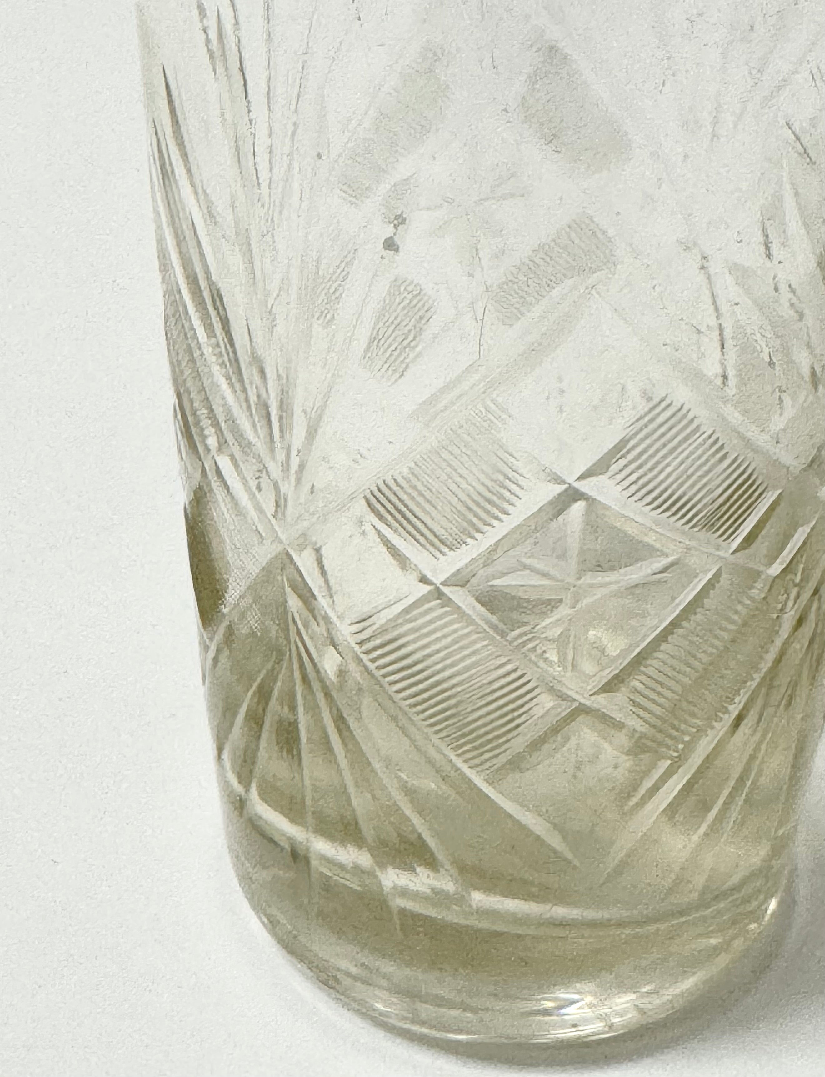 Antique Etched Bottle
