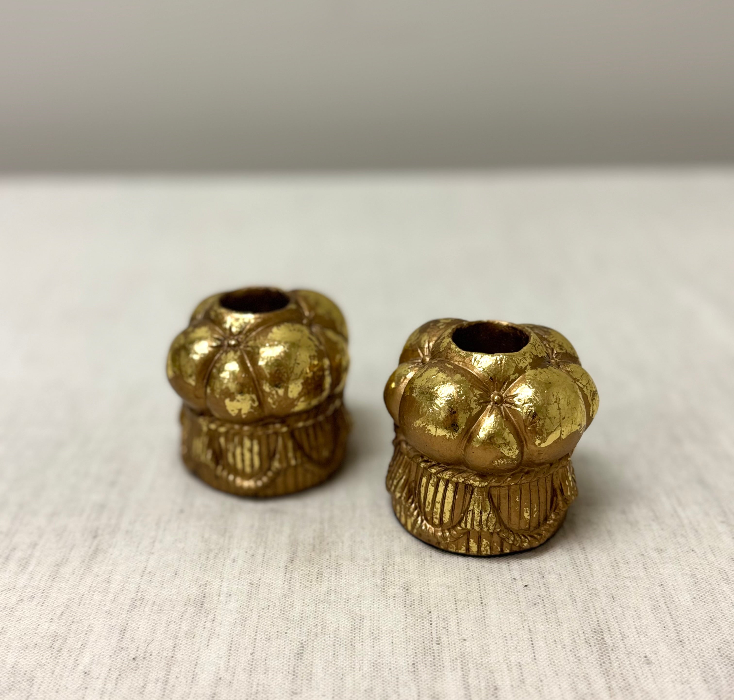 Gold Swag Candle Holders Set of 2