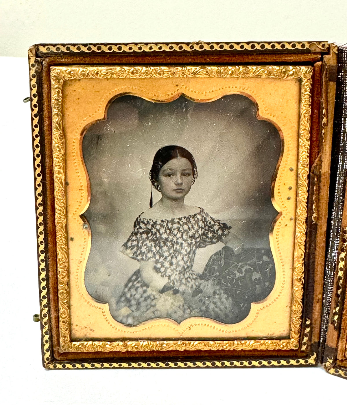 Antique Ambrotype Child Photos in Leather Case