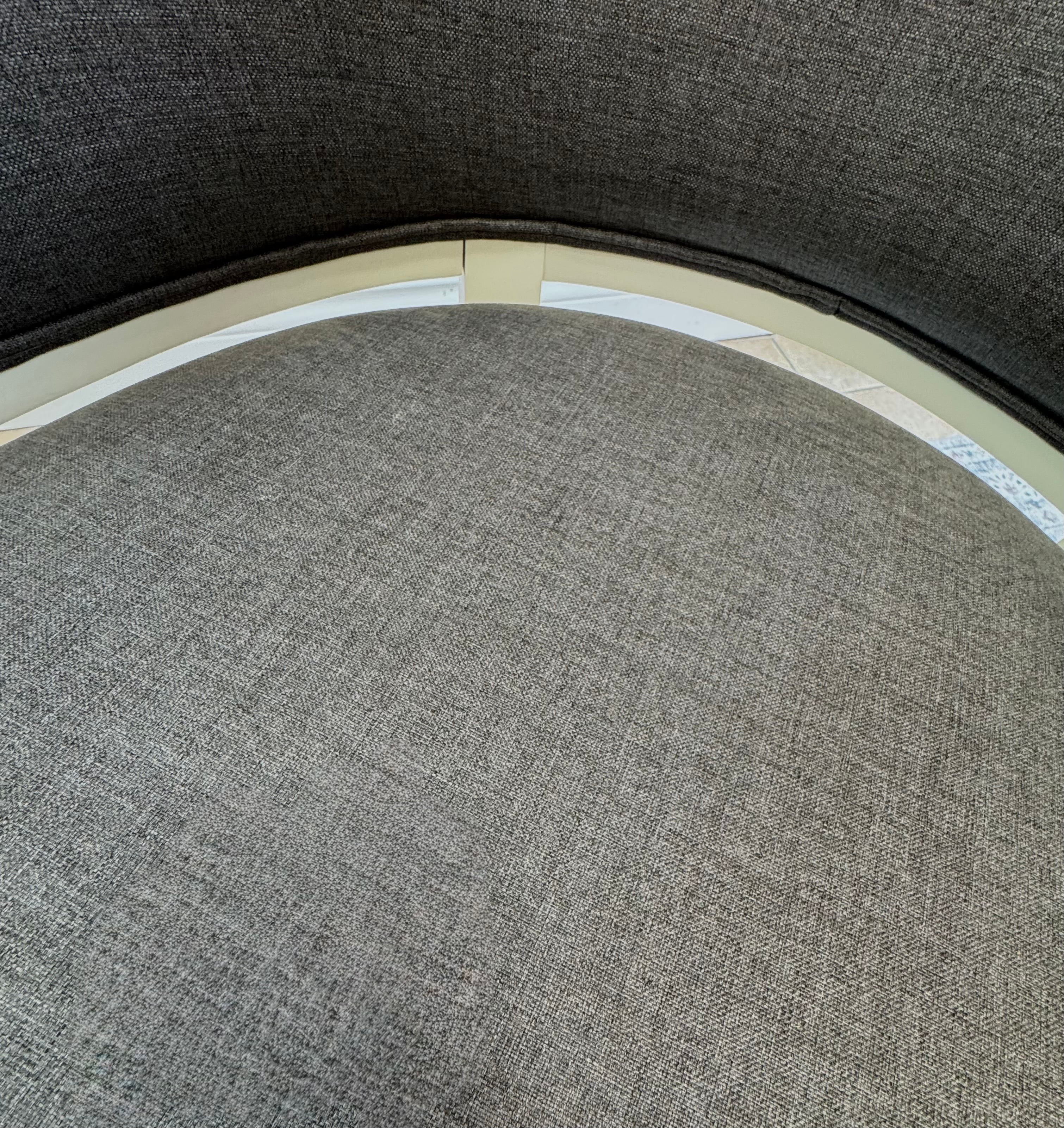 Charcoal Gray & Silver Damask Chair