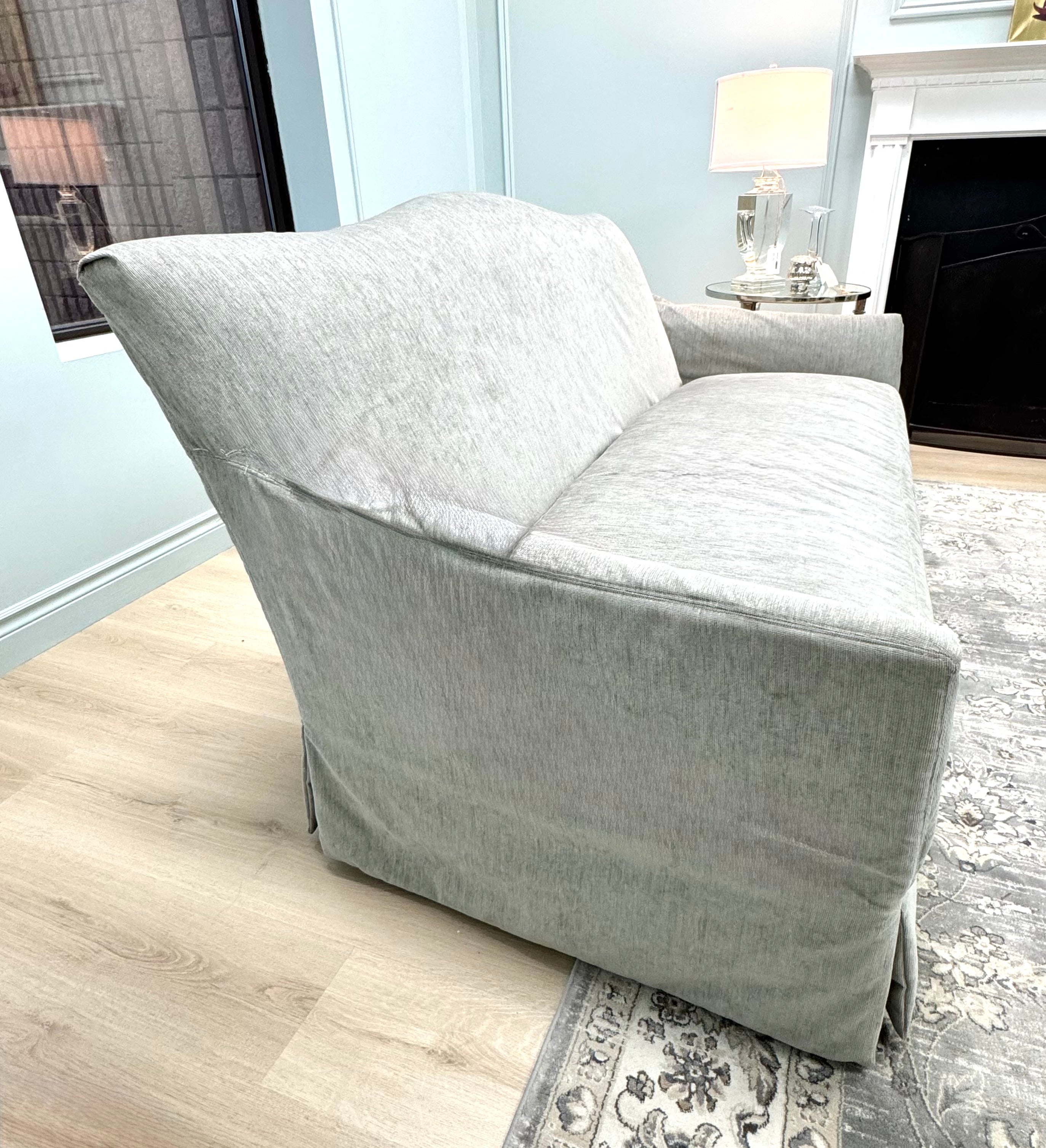 ELTE Gray 78" Slipcovered Sofa