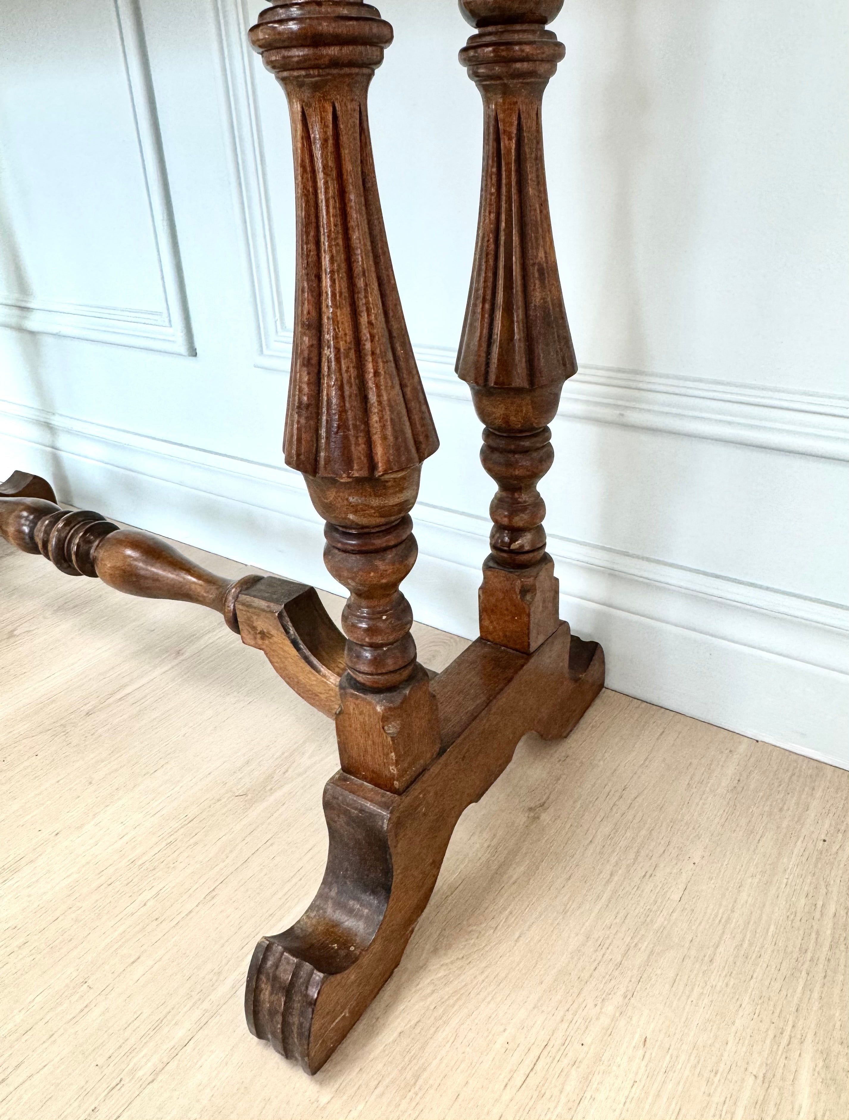 Vintage Trestle Console Table