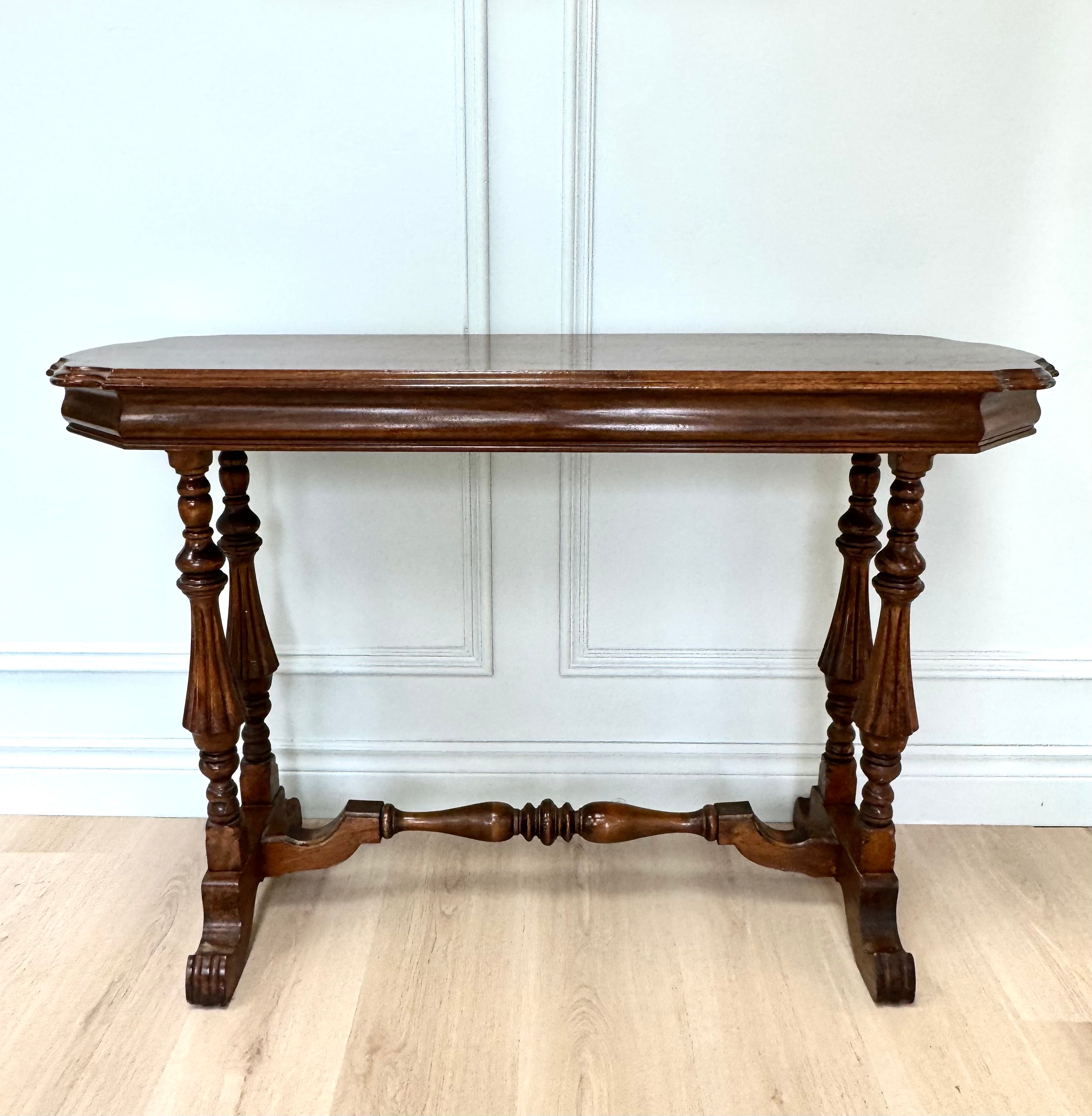 Vintage Trestle Console Table