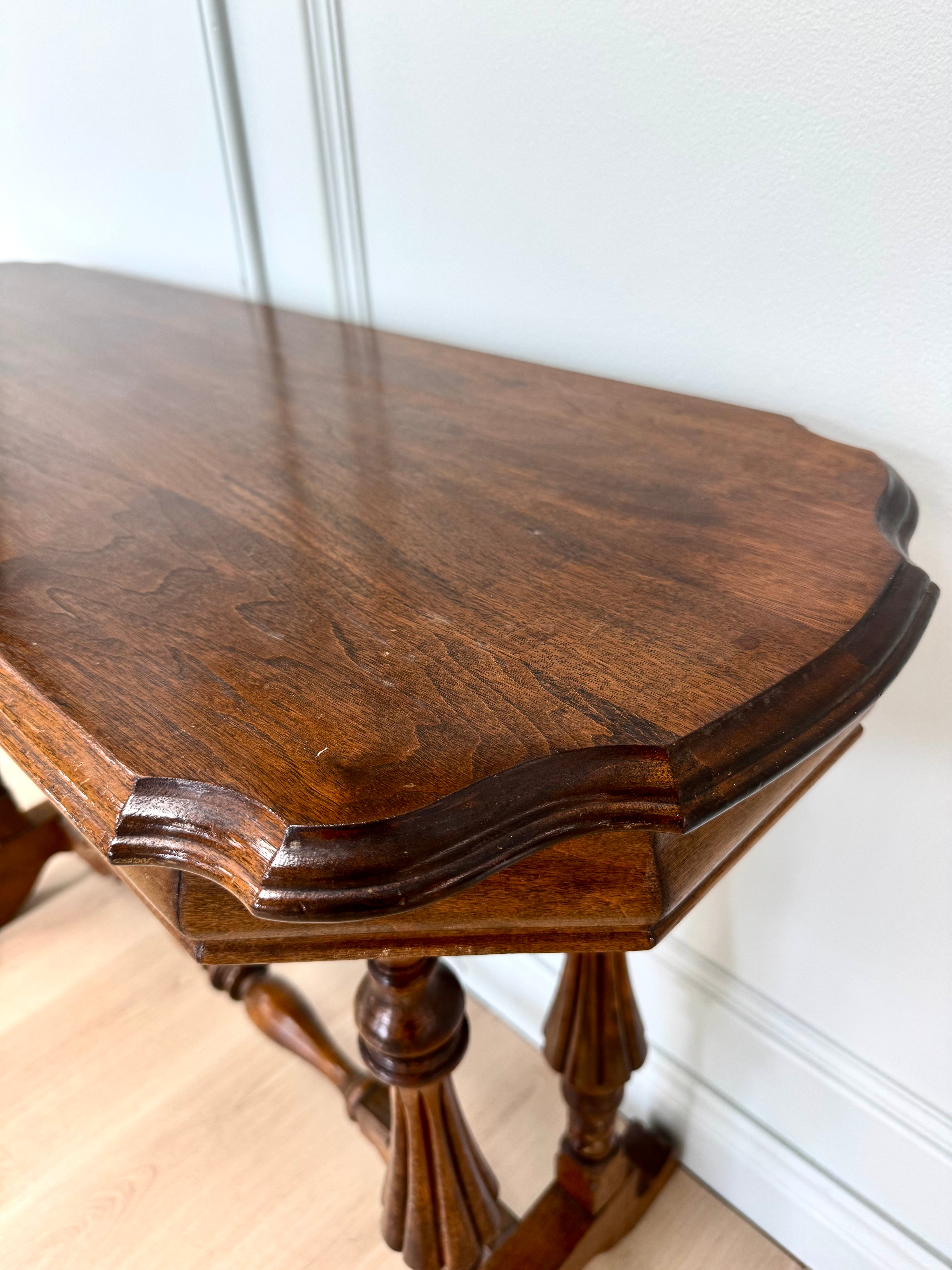 Vintage Trestle Console Table