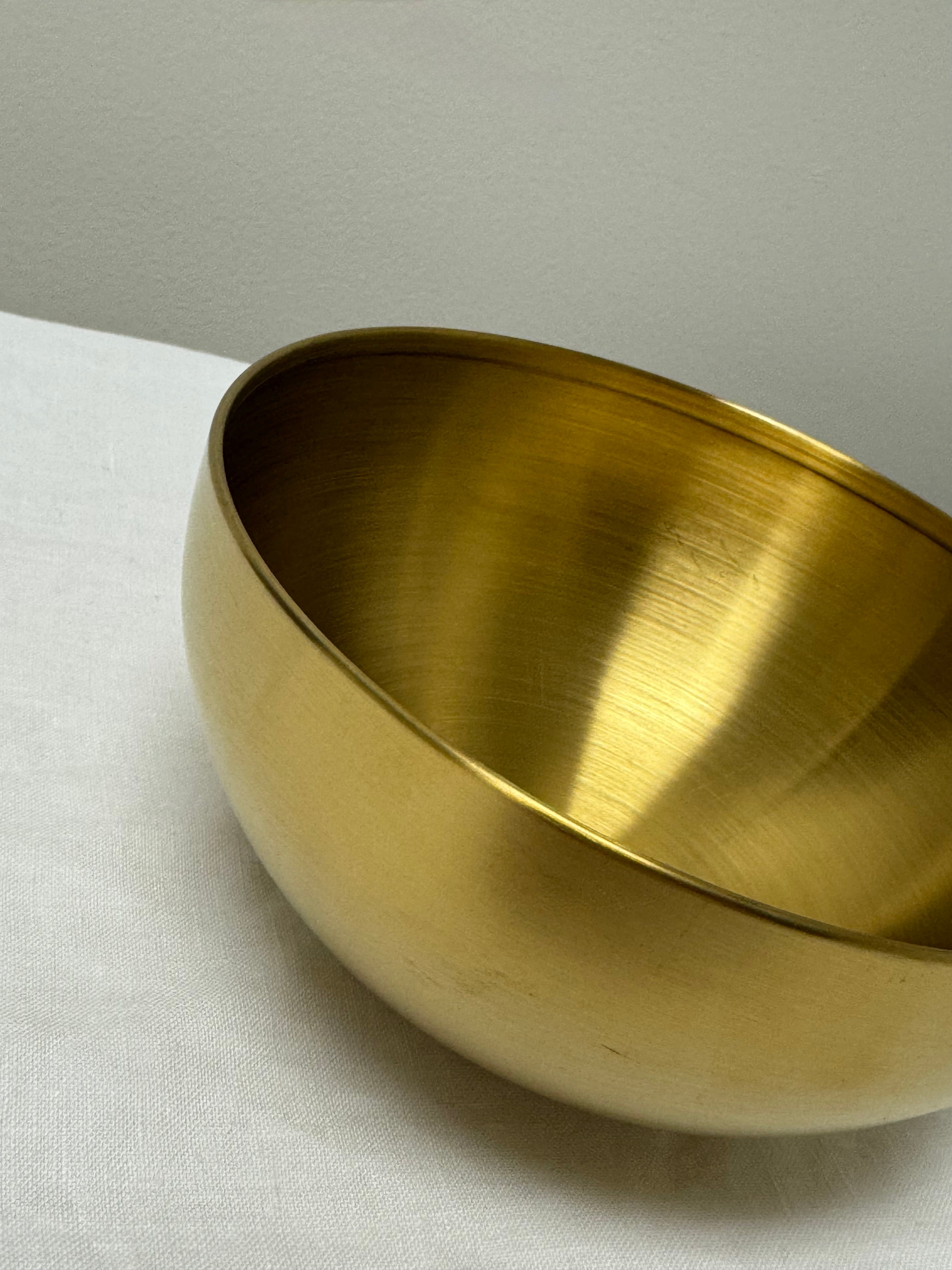 Brushed Brass Bowls Set of 2