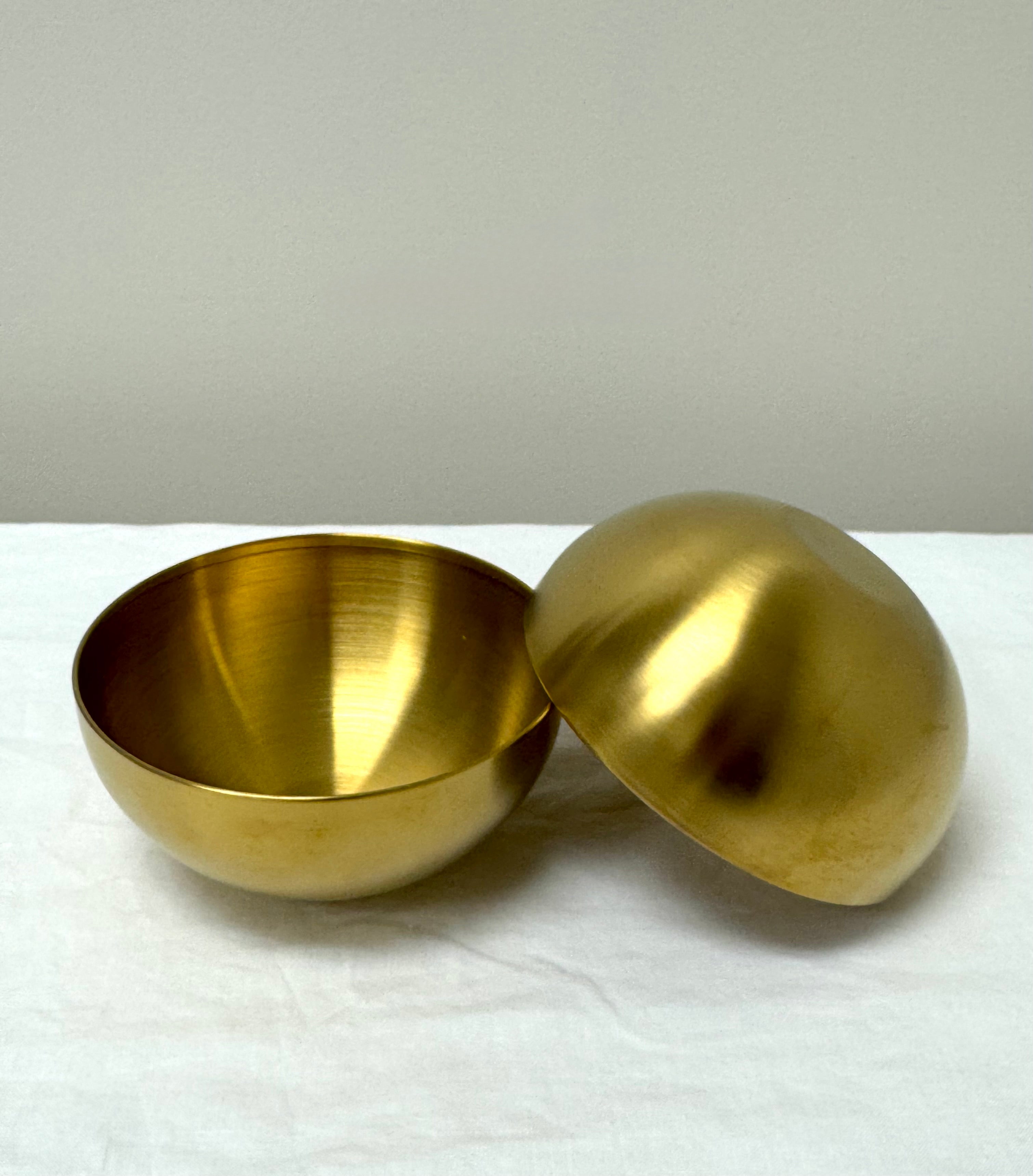 Brushed Brass Bowls Set of 2
