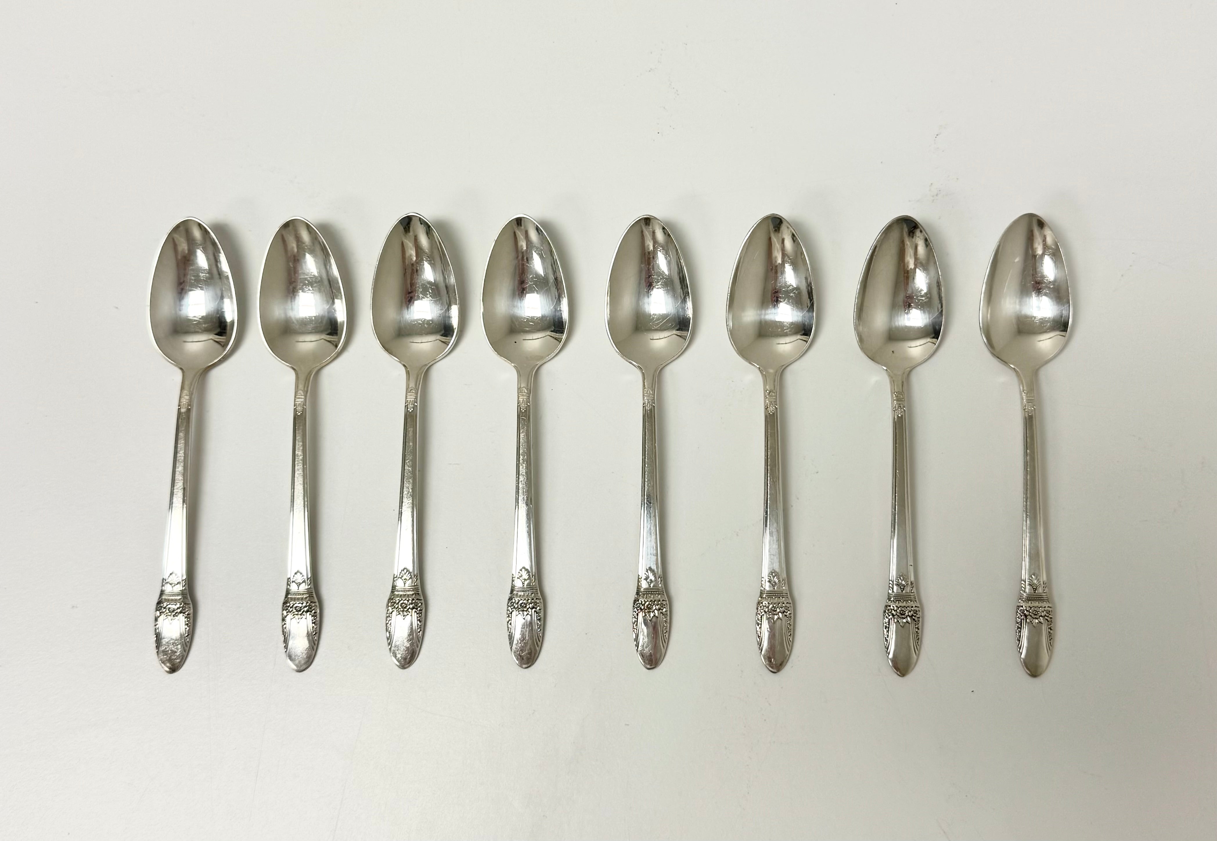 Vintage Silverplate Teaspoons Set of 8