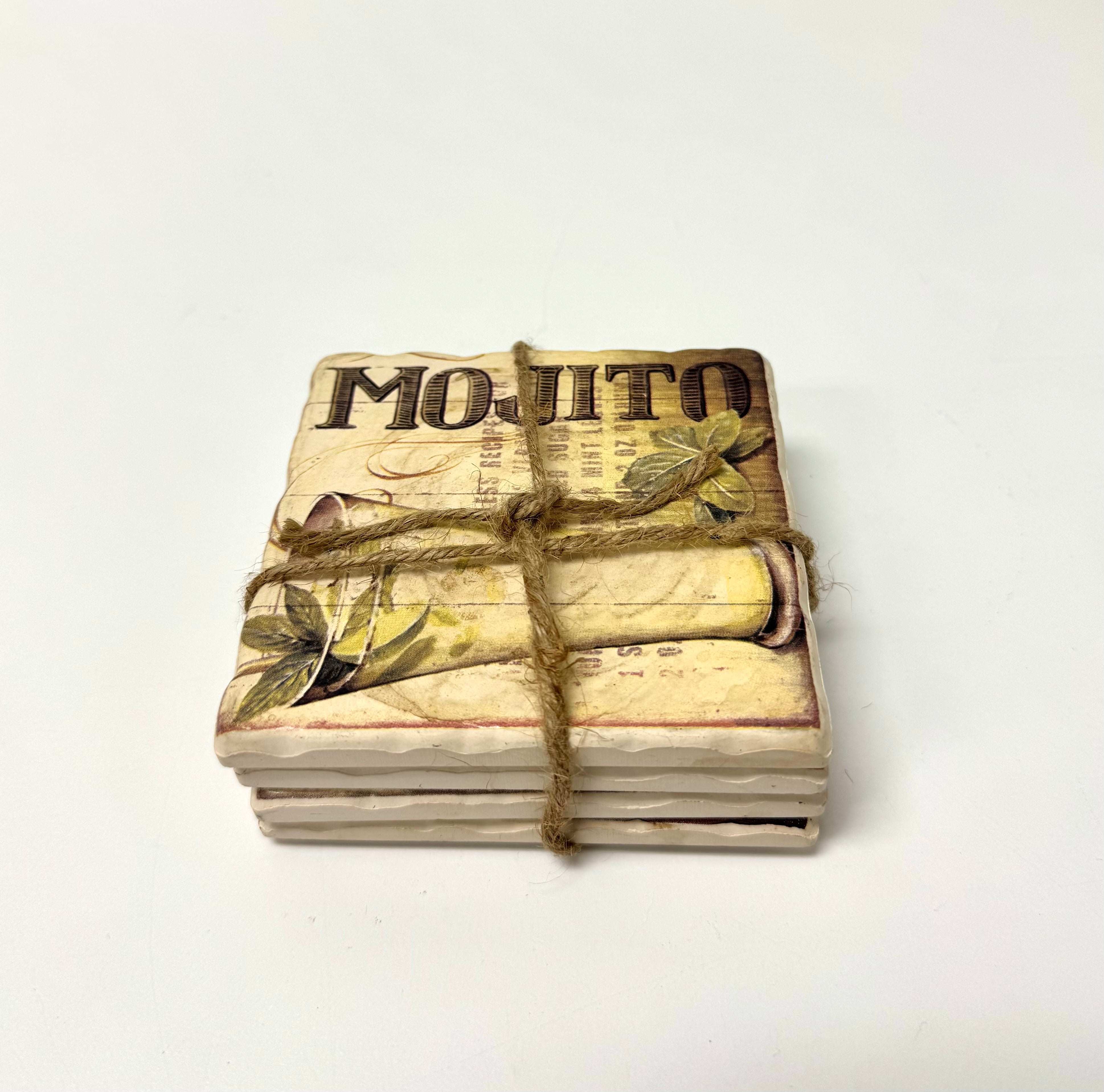 Ceramic Cocktail Coasters Set of 4