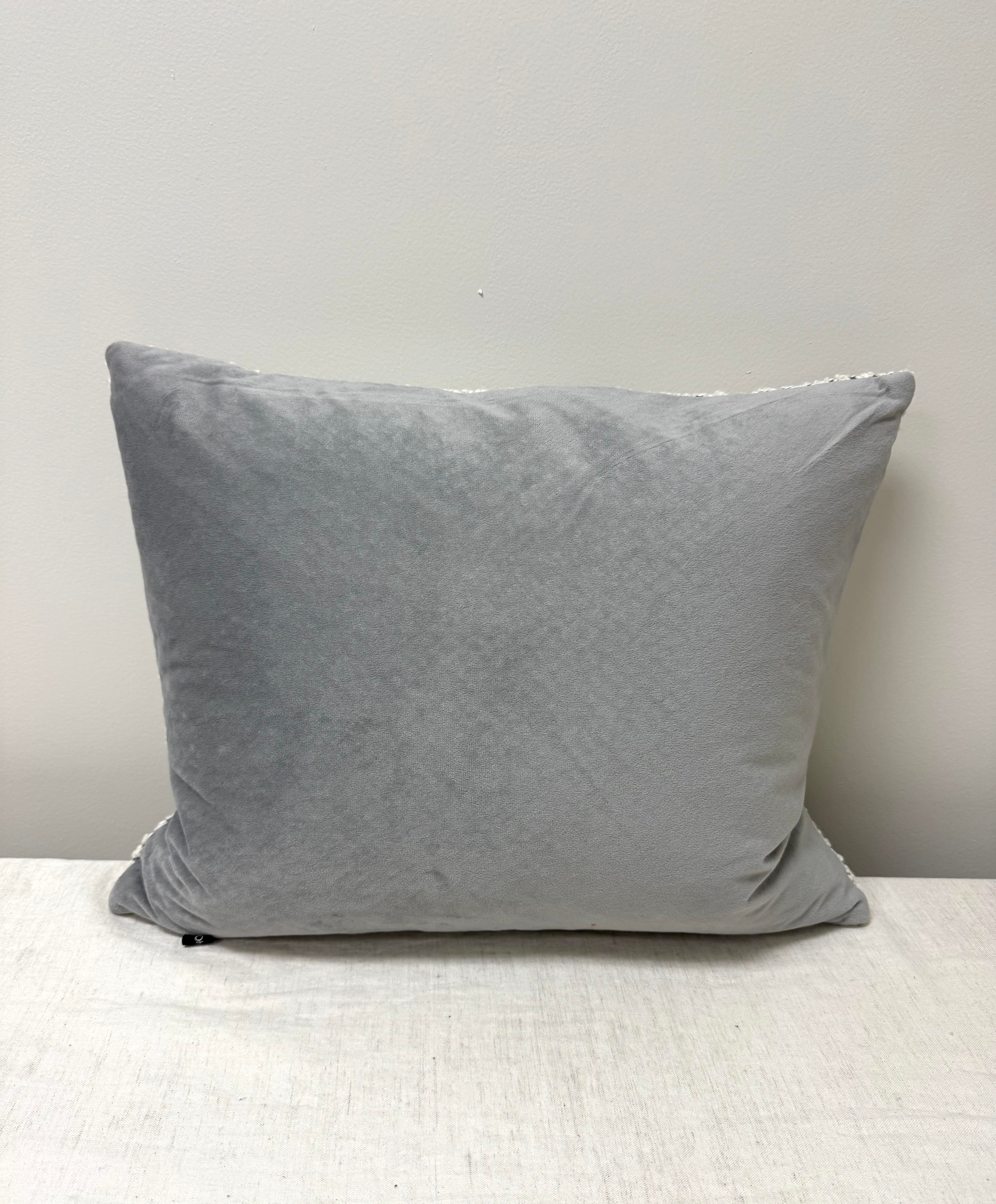 Gray & Ivory Textured 21" x 17" Pillow