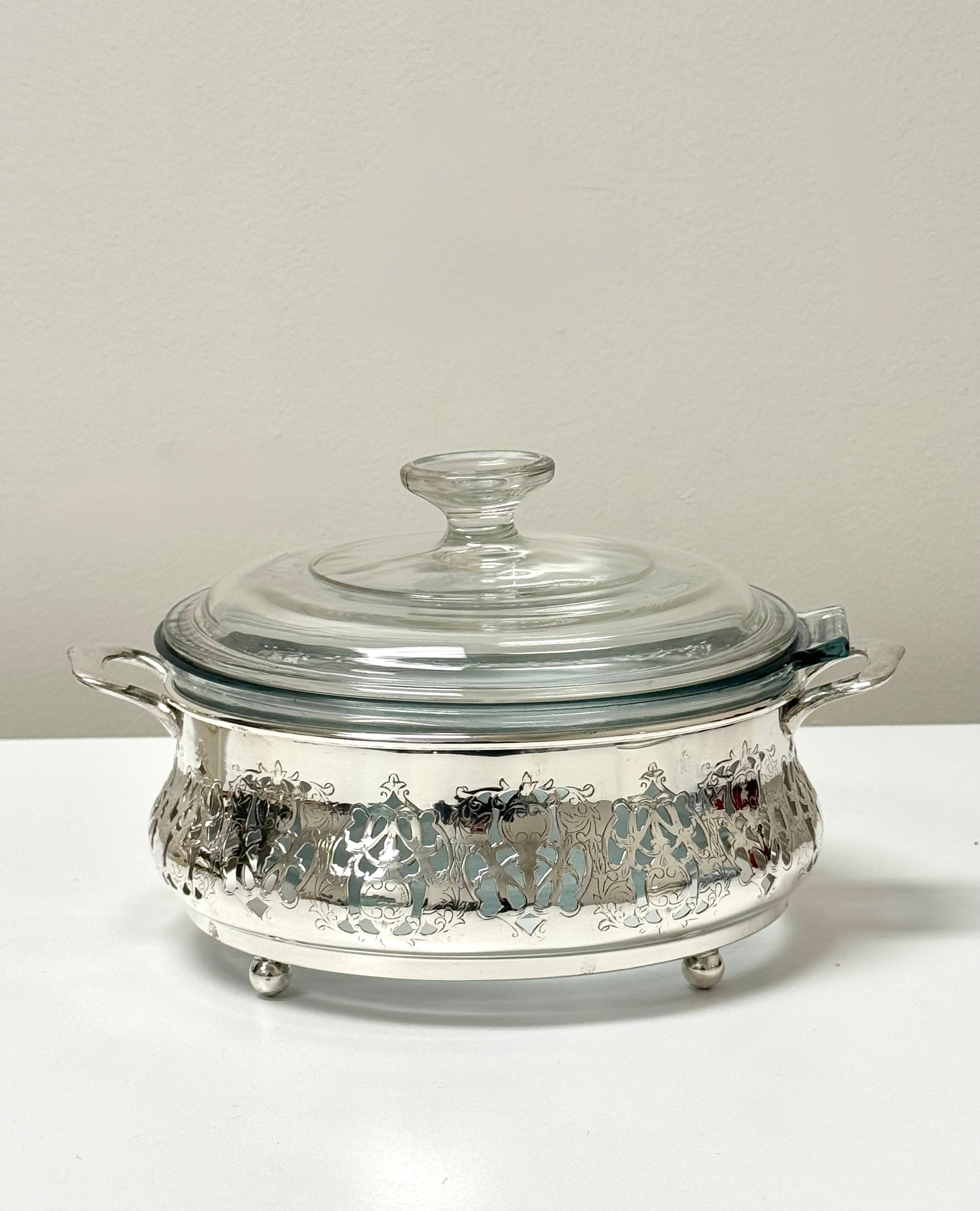 Vintage Silverplate Pierced Entree Server