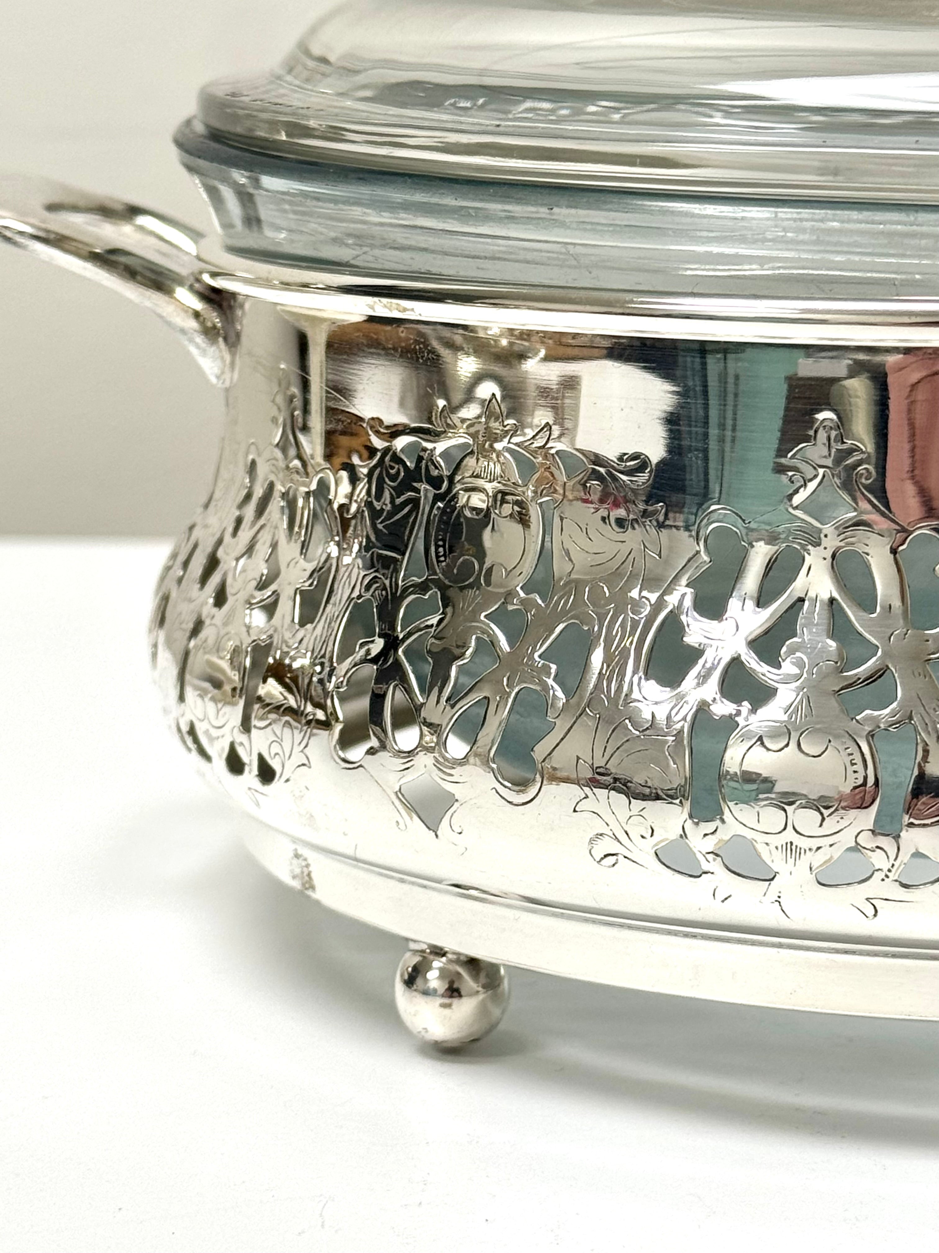 Vintage Silverplate Pierced Entree Server