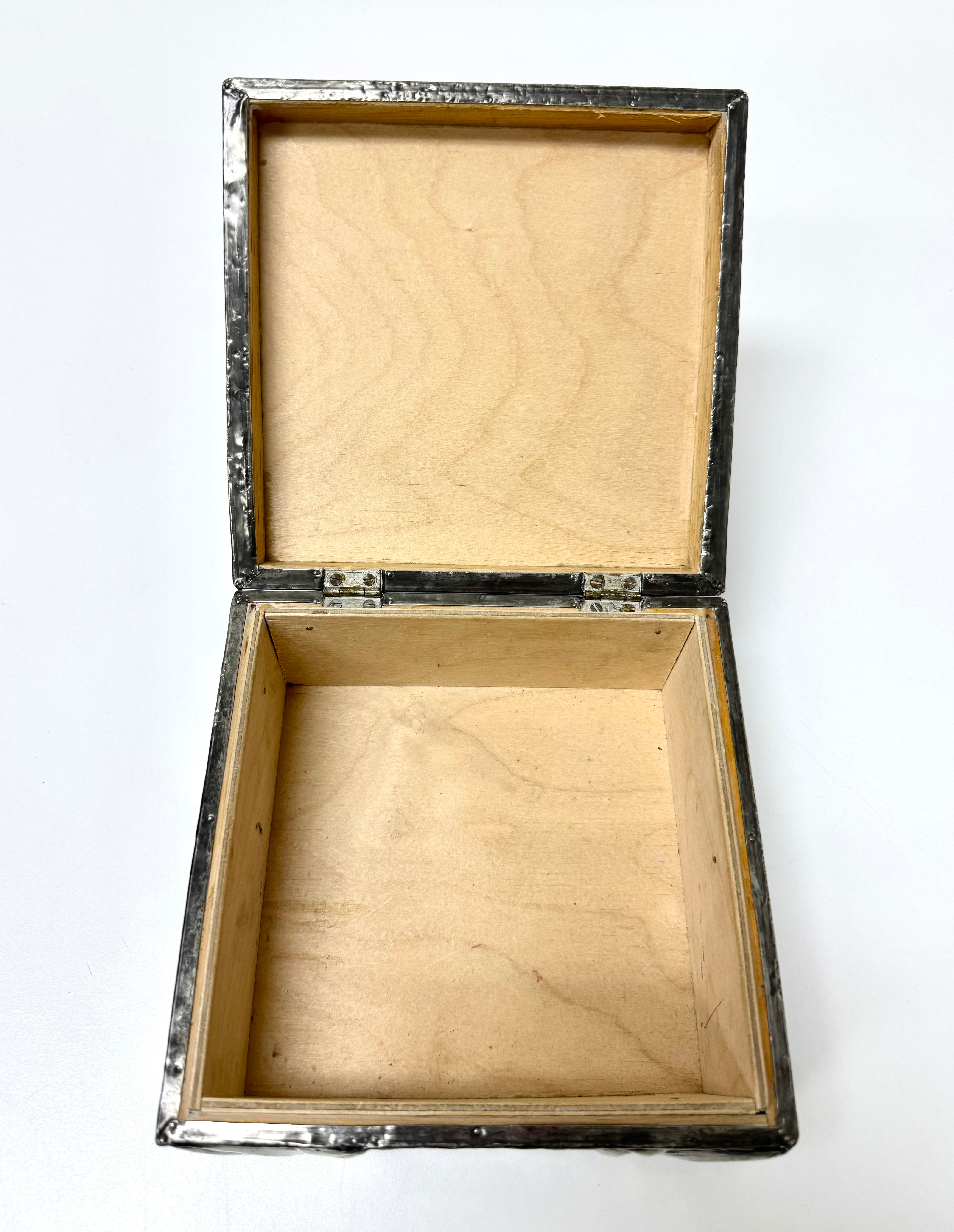 Vintage Darkened Silver Repousse Box