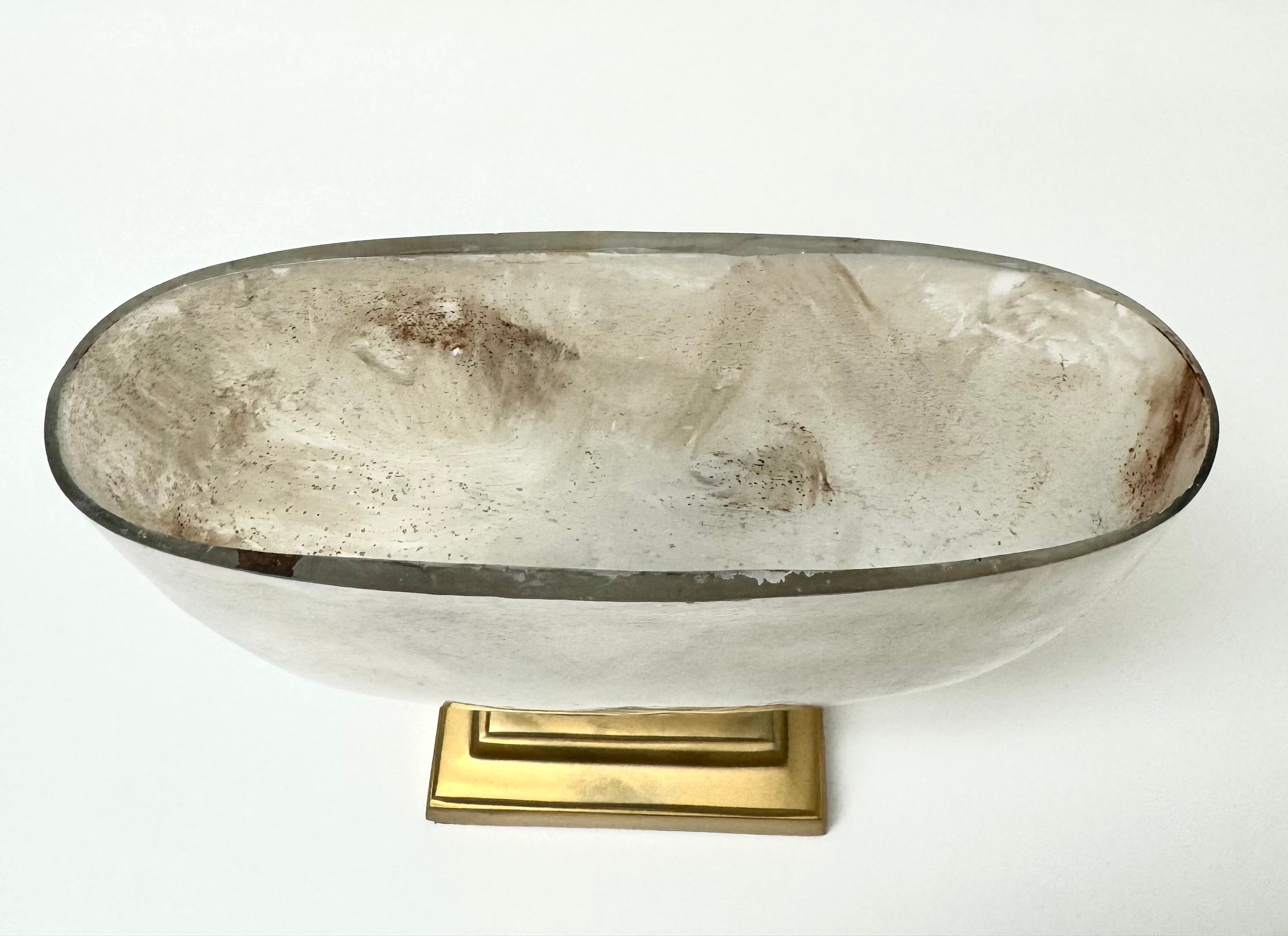 Marbleized Pedestal Bowl