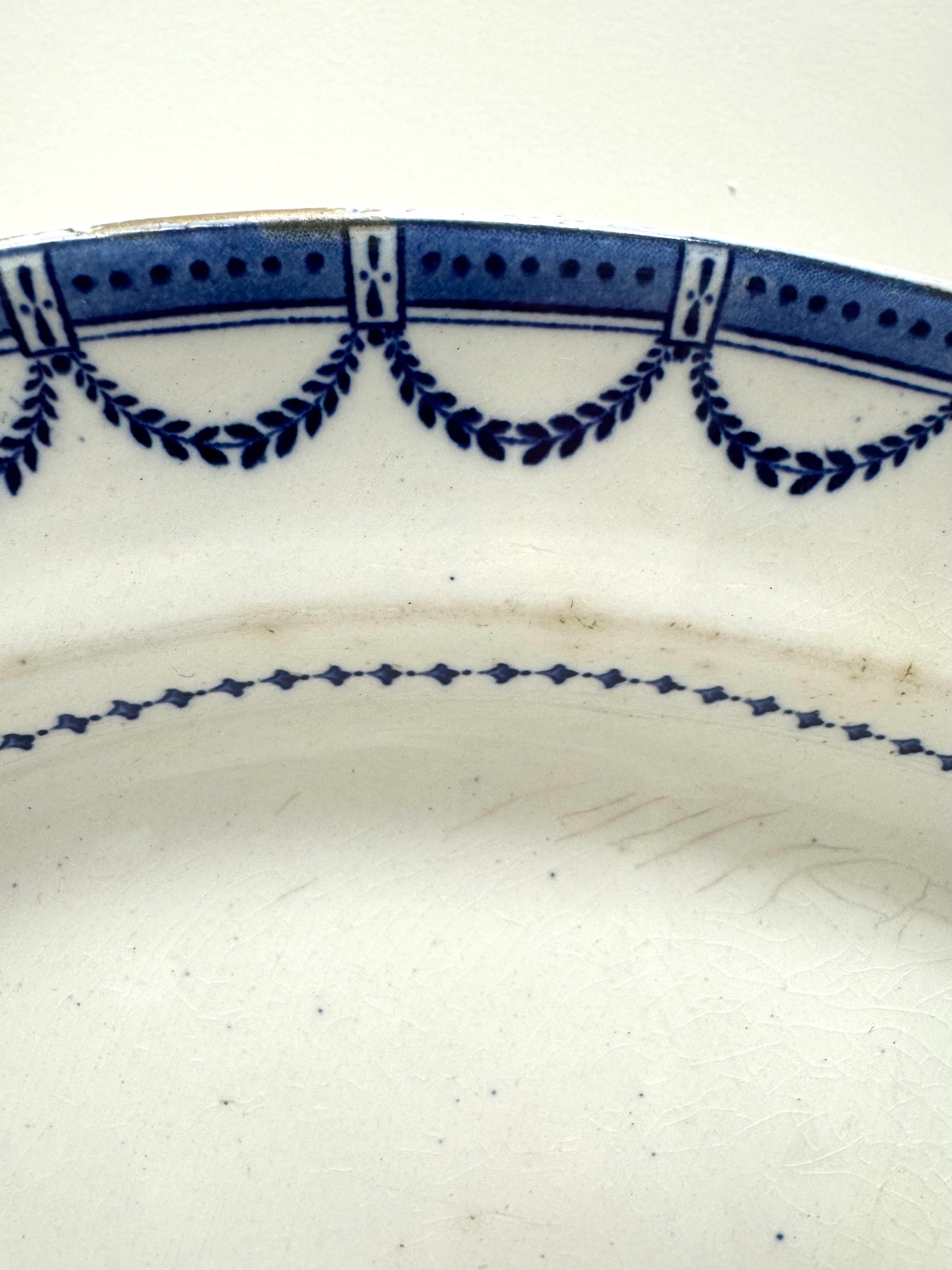 Vintage 'Truro' Blue Flow 14" Platter