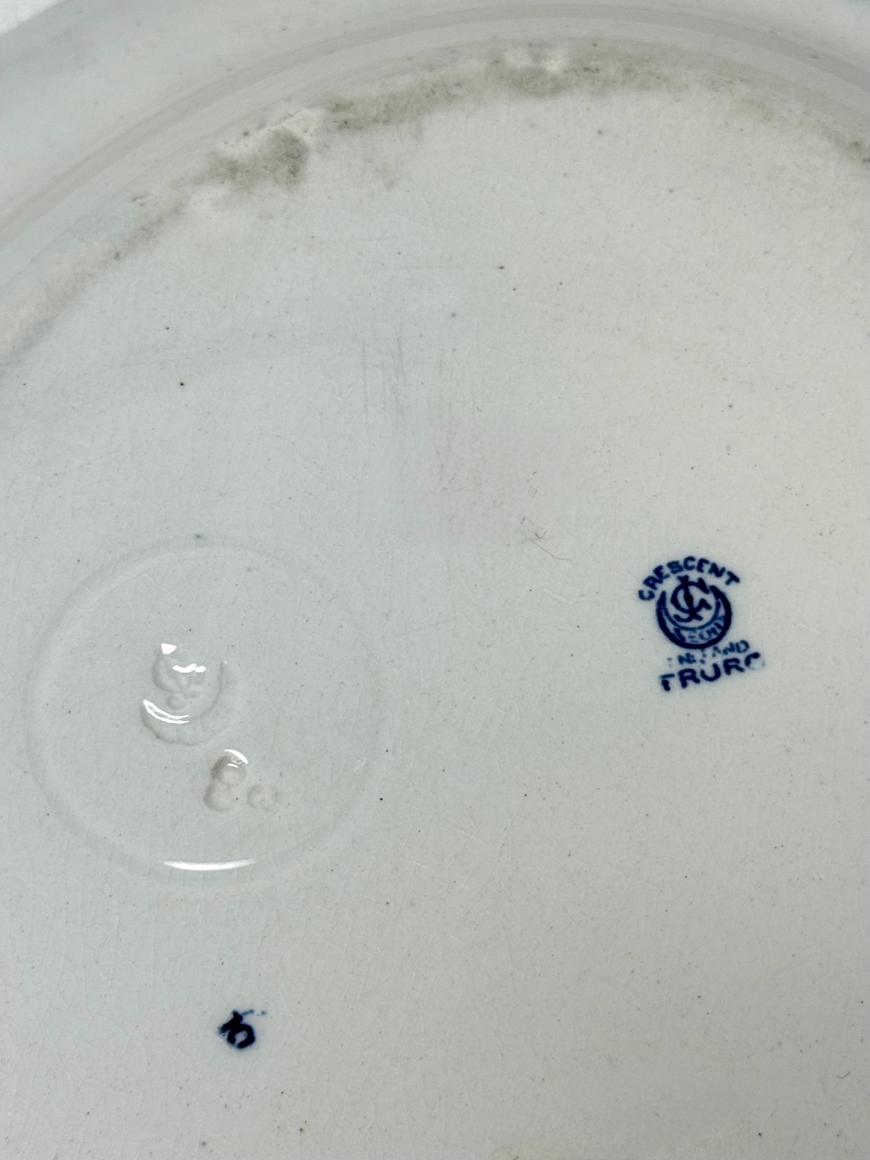 Vintage 'Truro' Blue Flow 14" Platter