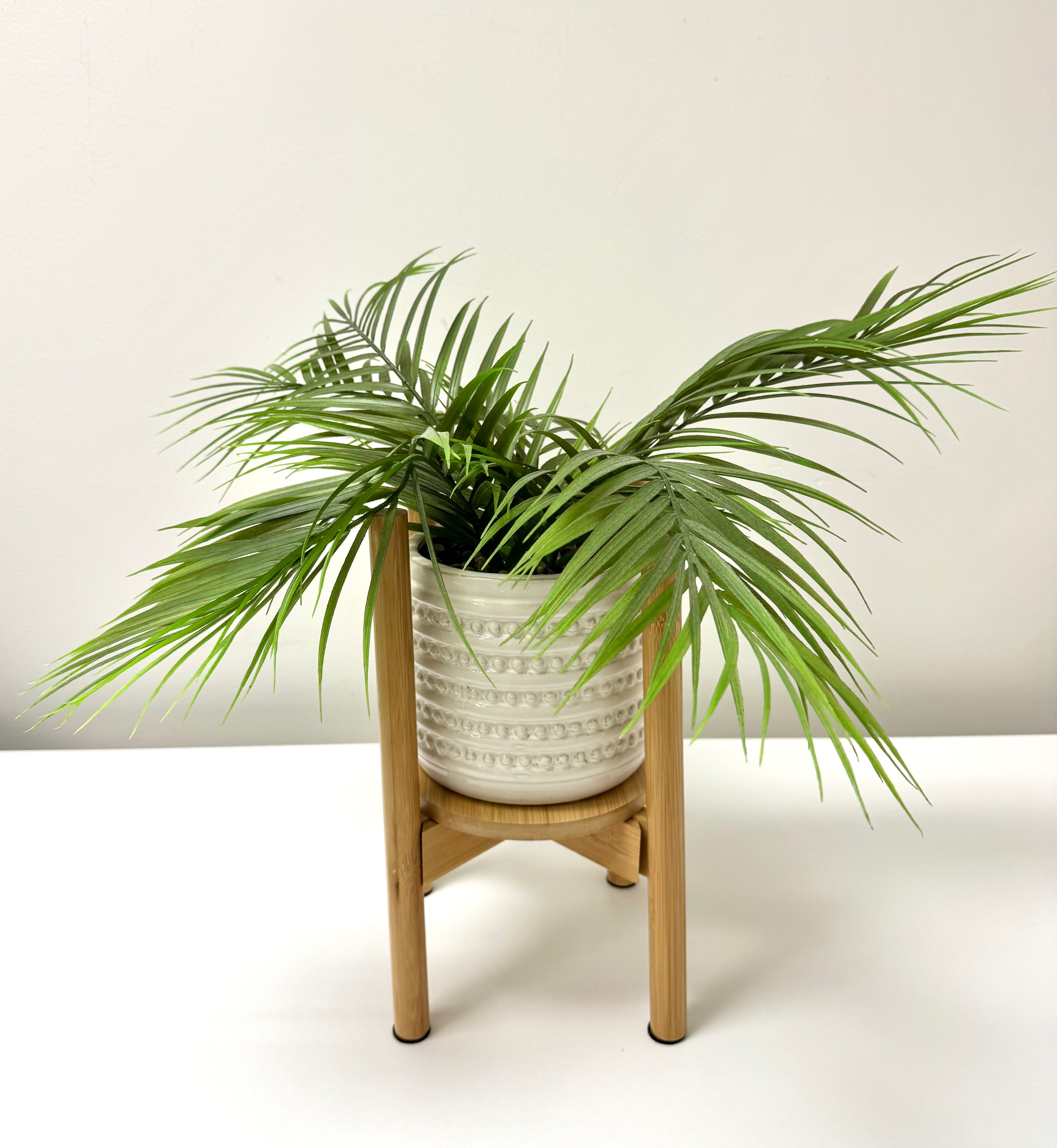 Faux Bamboo Plant in Bamboo Stand