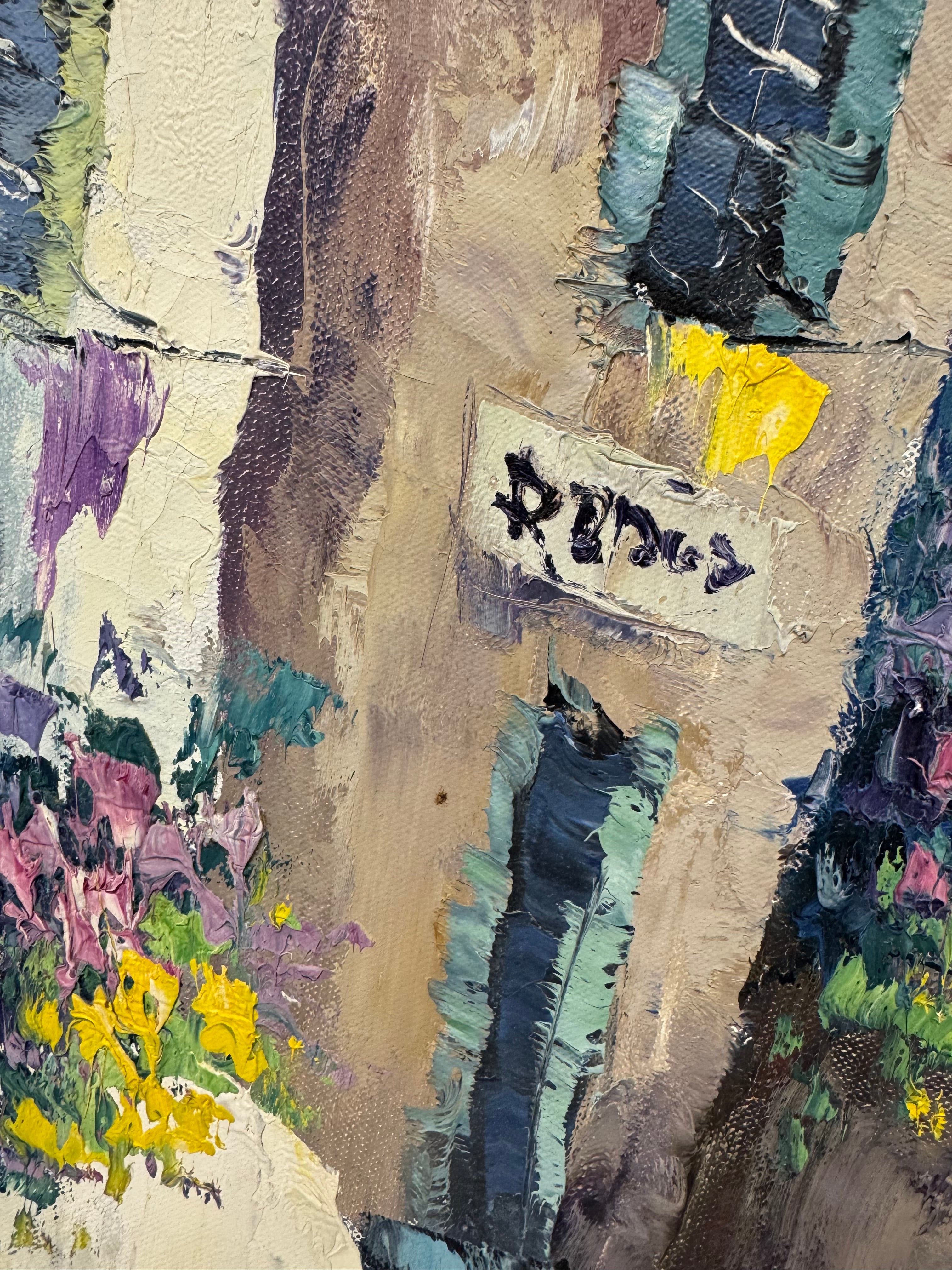 Vintage Camprio Coastal Village Original Oil