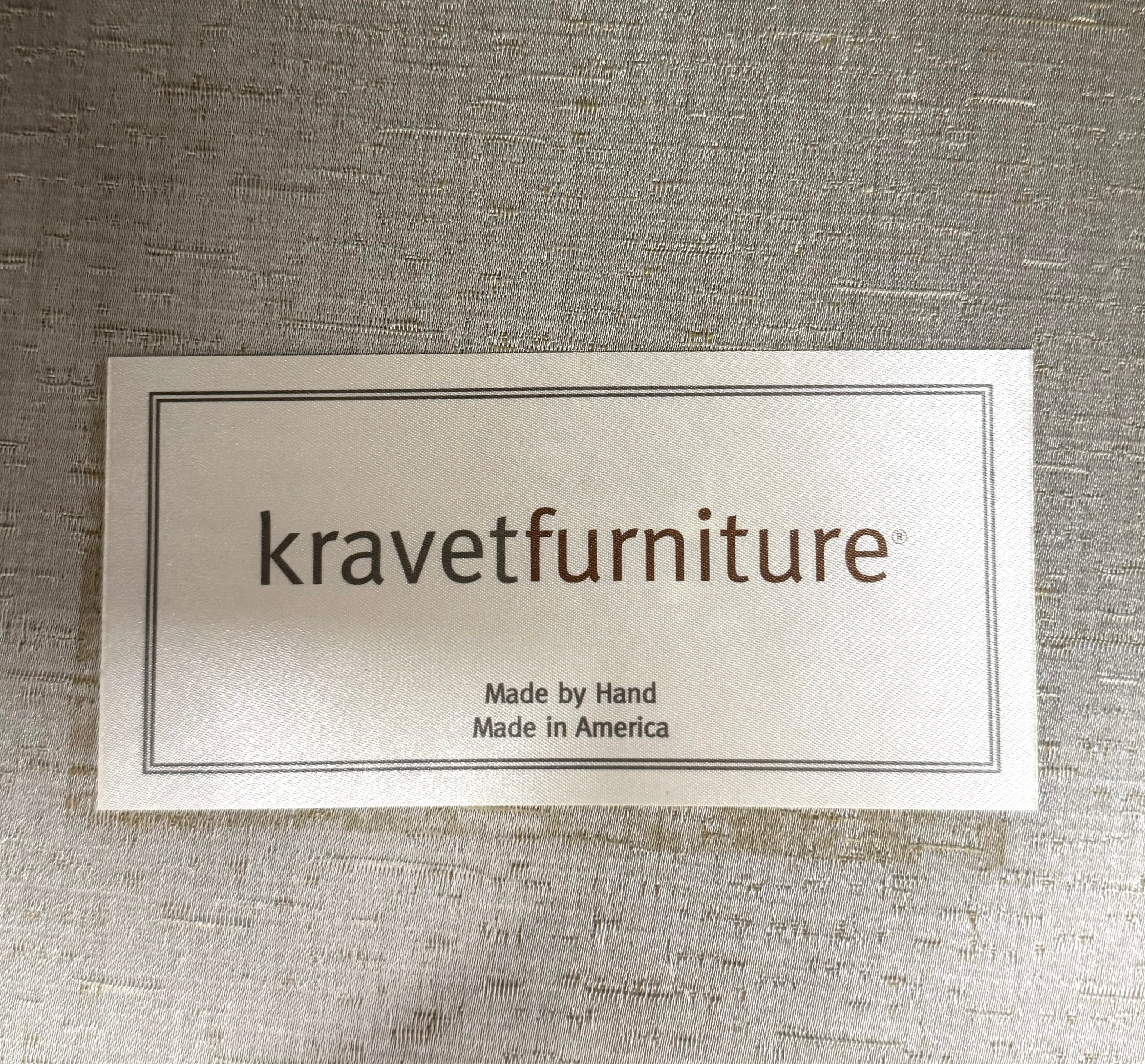 KRAVET Warm Dove Gray Silk 64" Sofa