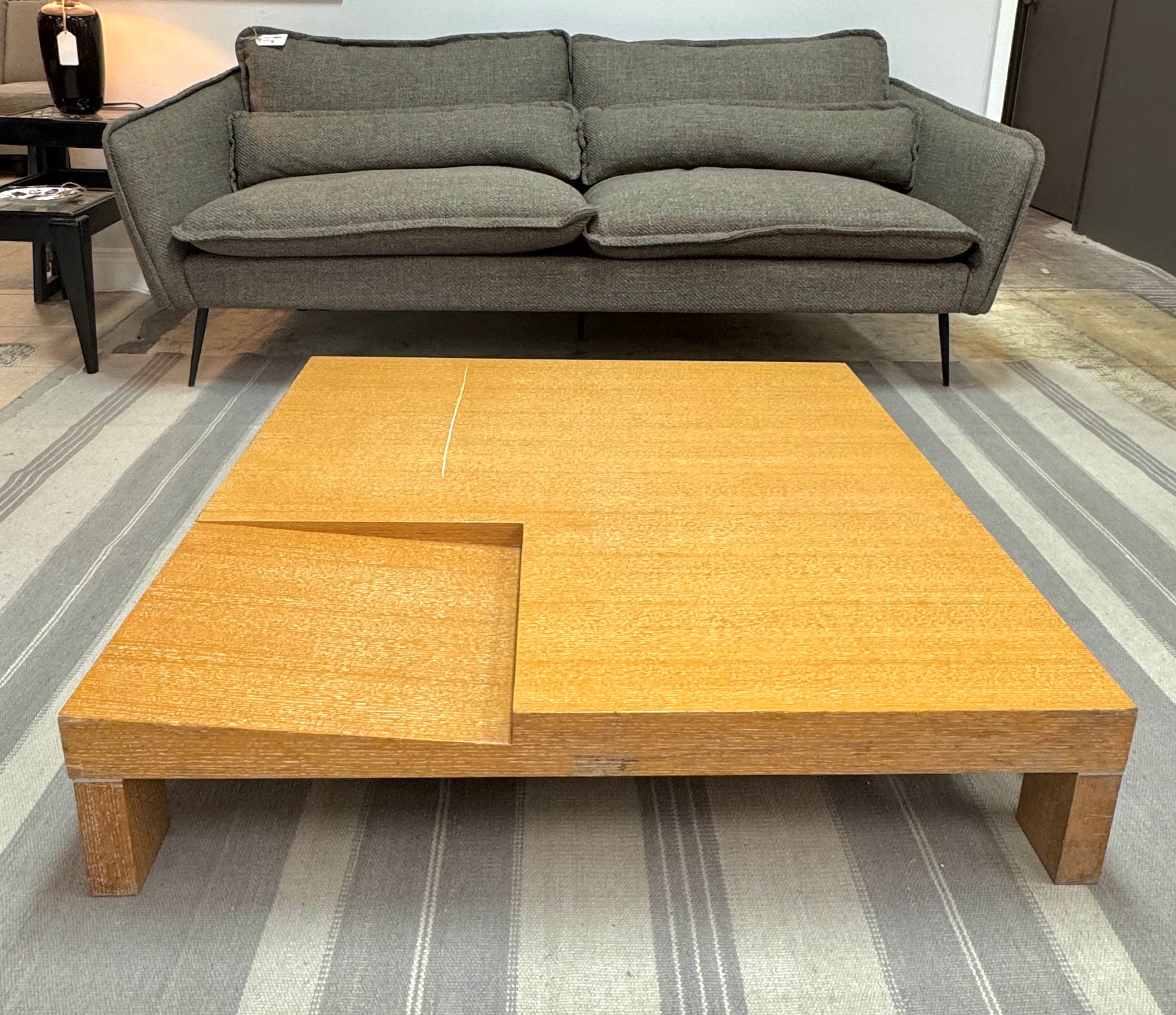 PALAZETTI Cerused Oak Low-profile Coffee Table