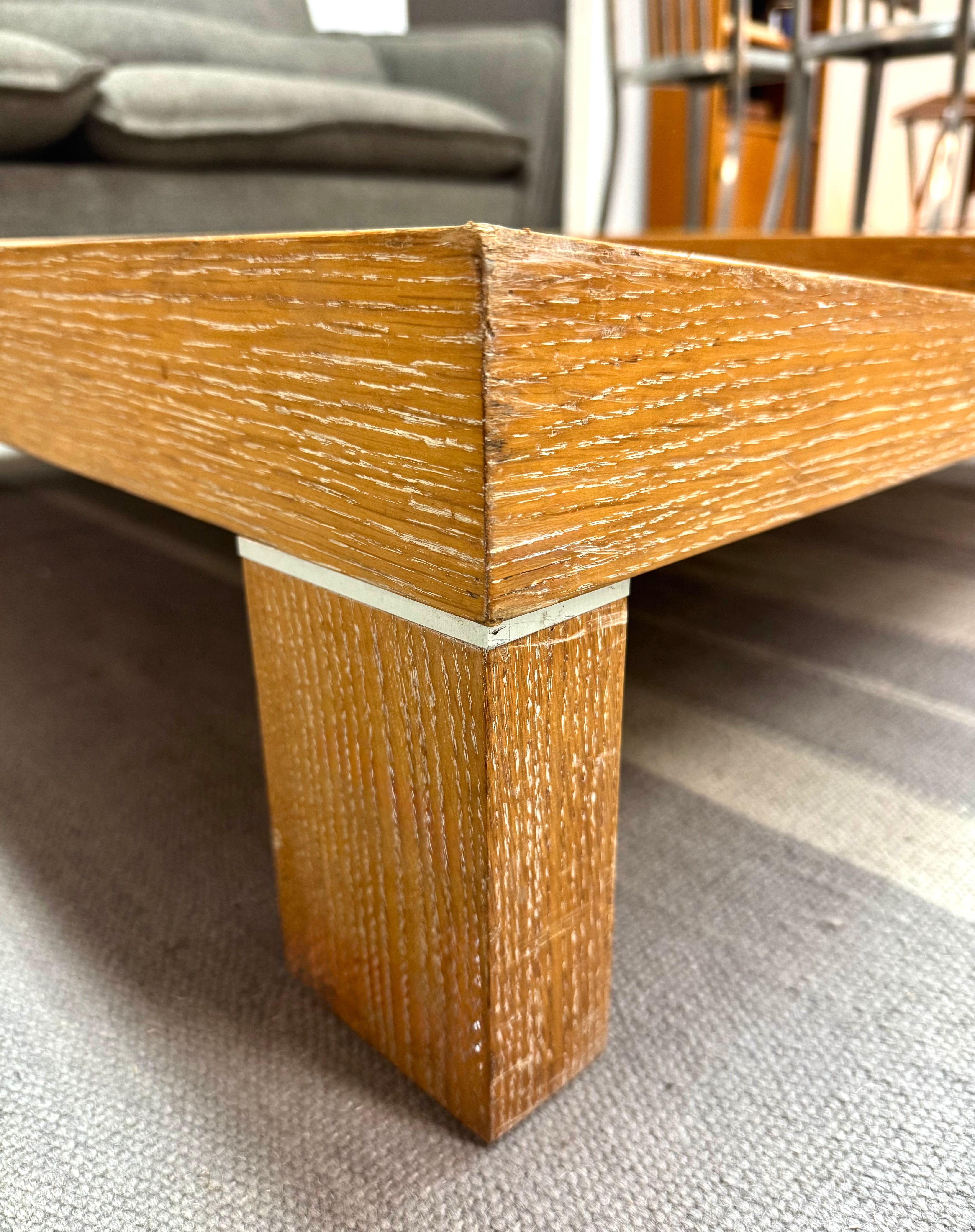 PALAZETTI Cerused Oak Low-profile Coffee Table