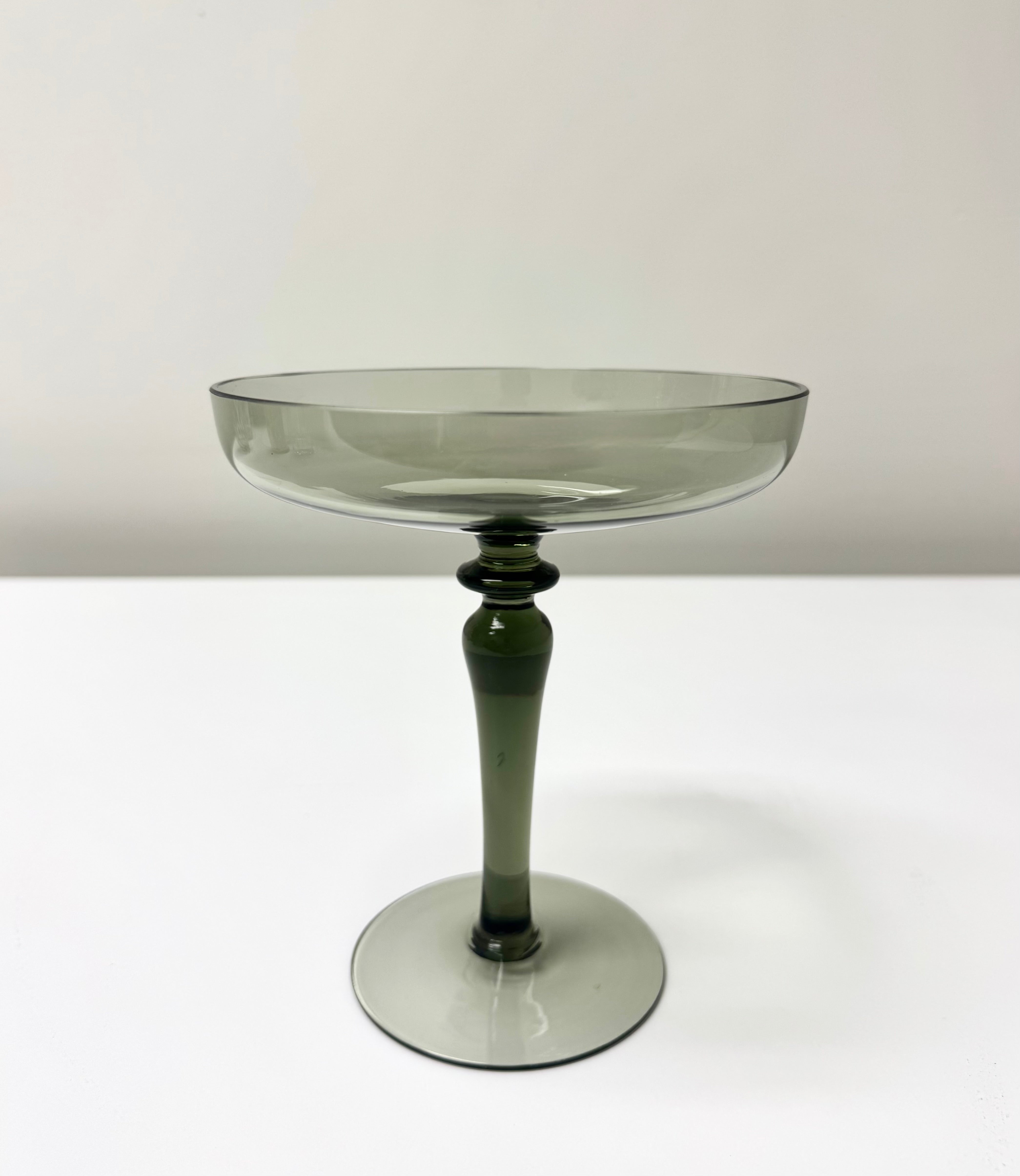 Vintage Tawny Smoke Glass Compote