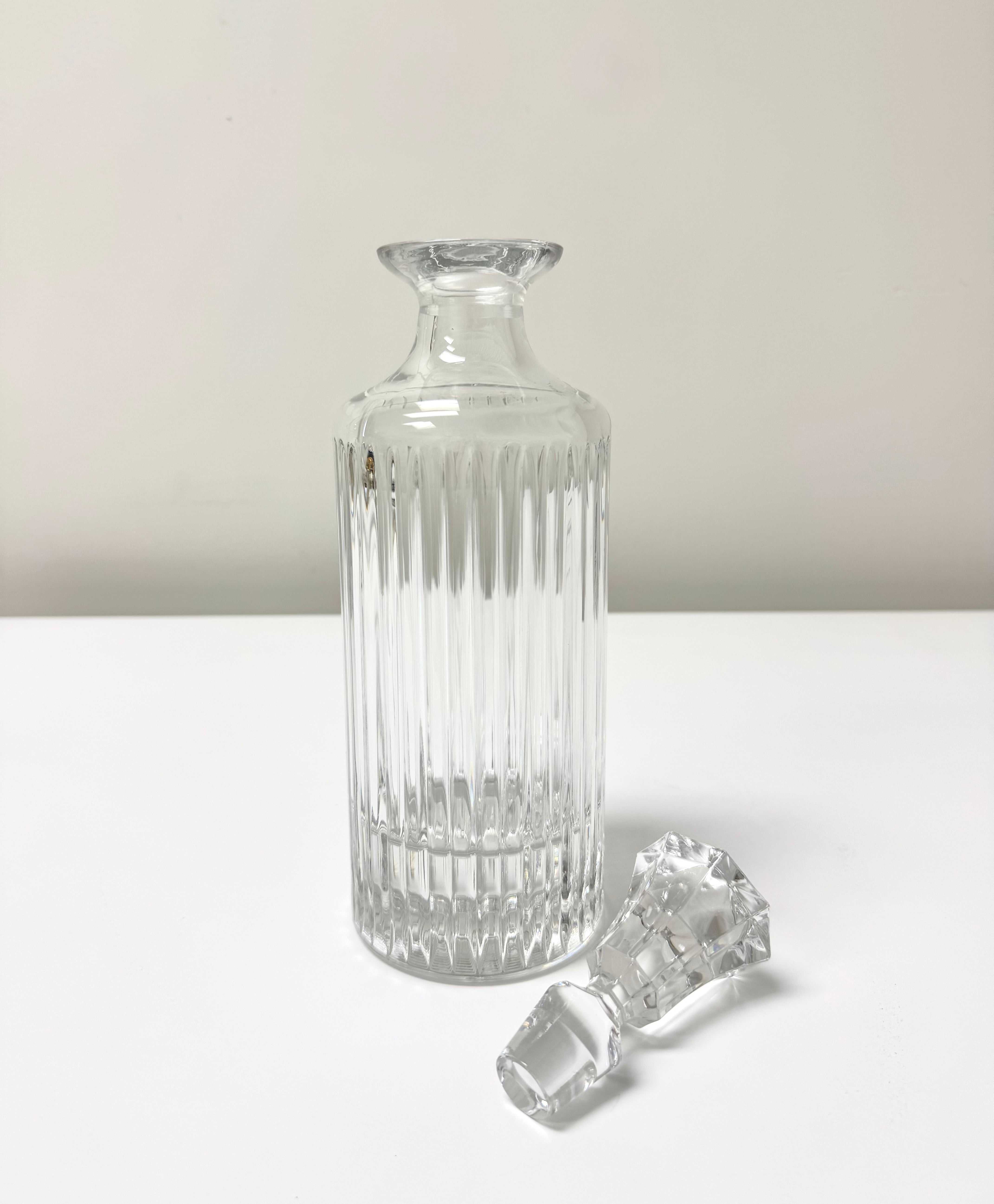 Ribbed Glass Decanter