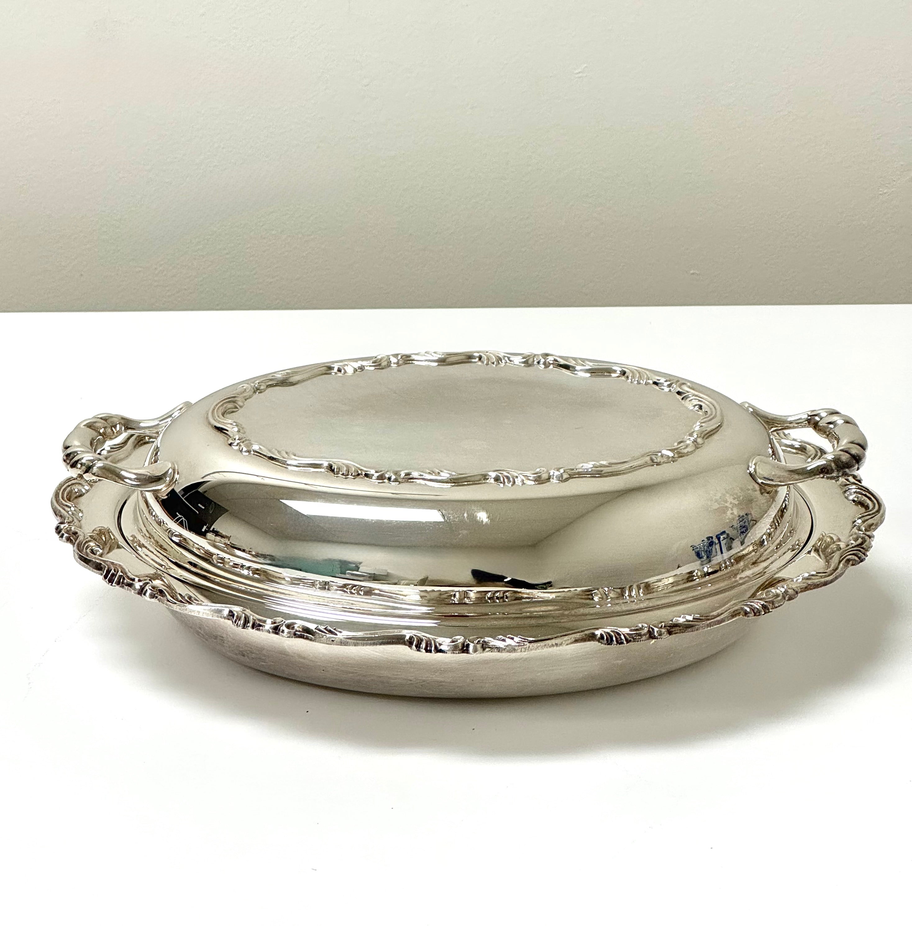 Vintage Silverplate Vegetable Dish with Lid