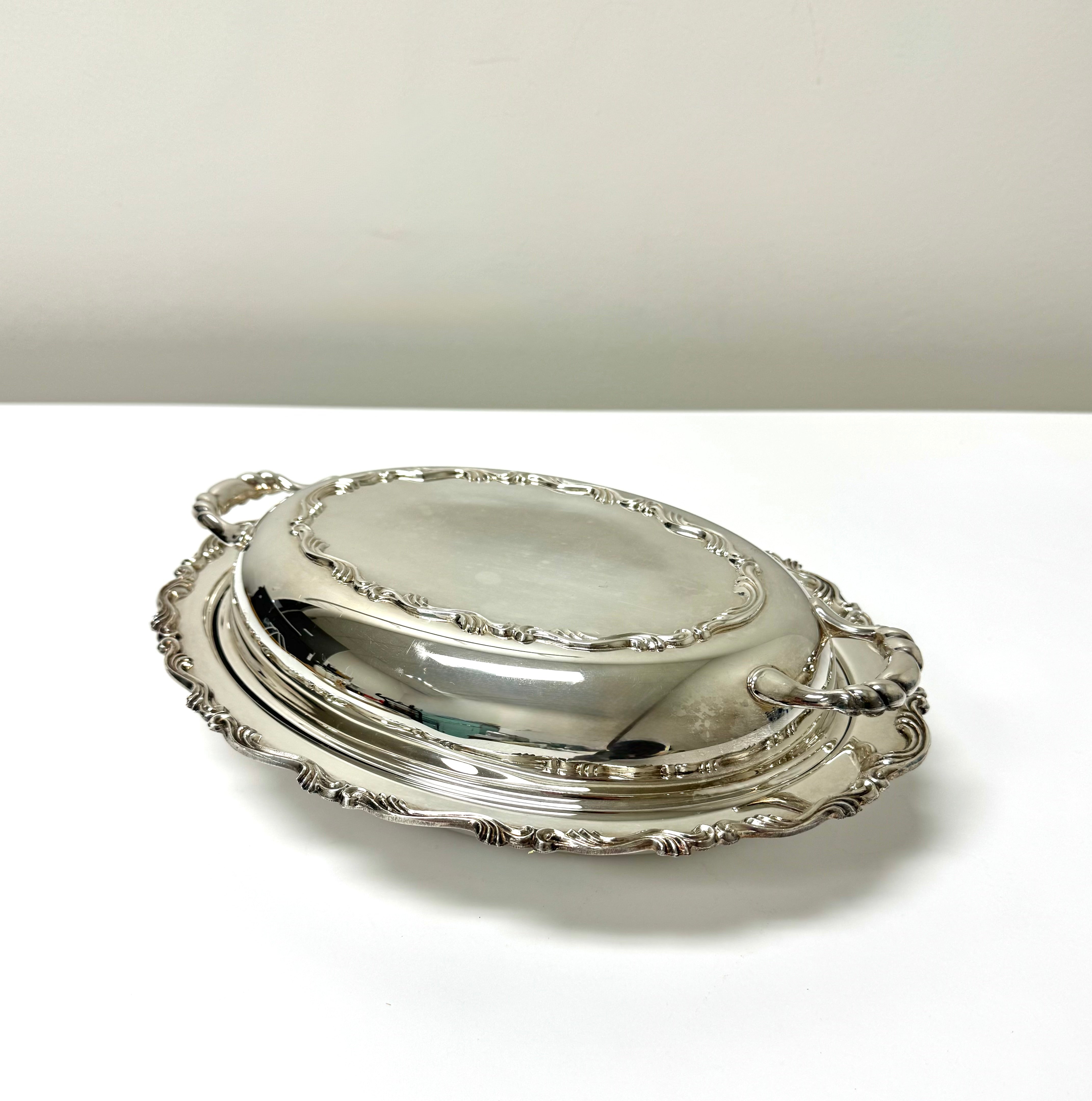 Vintage Silverplate Vegetable Dish with Lid