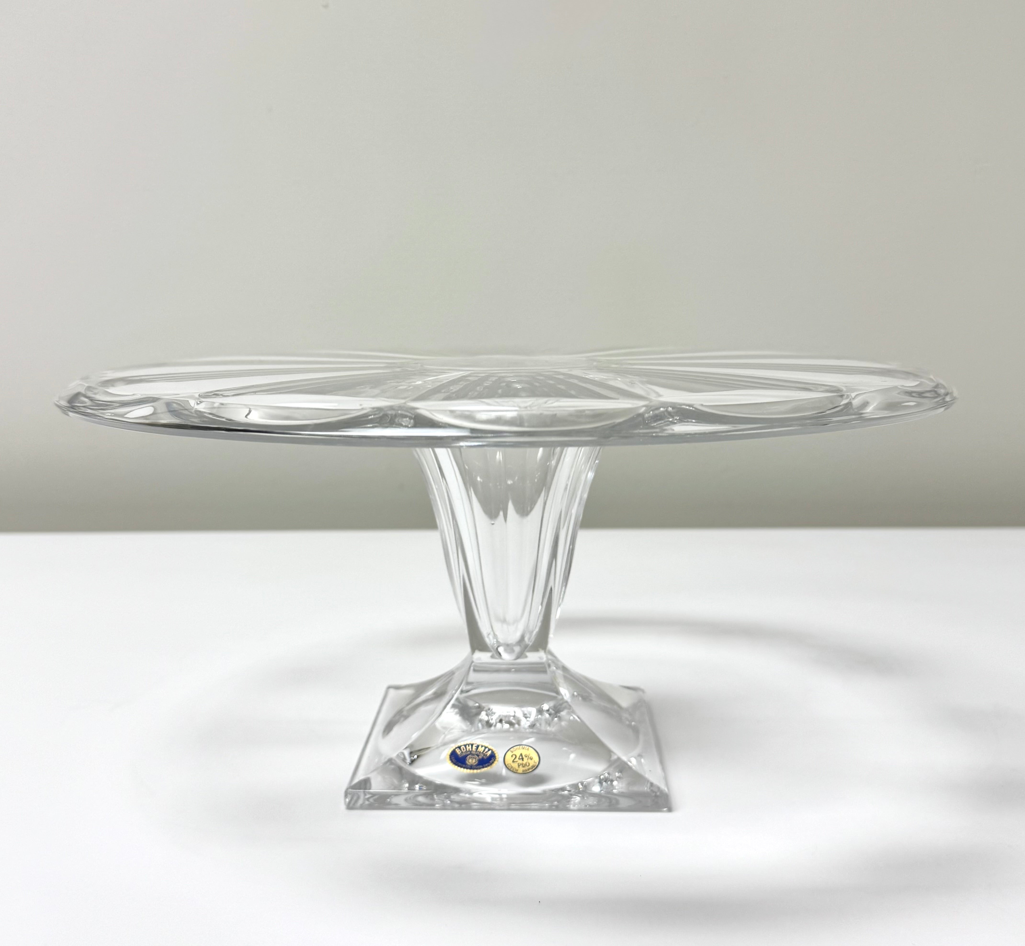 Boheme Crystal Footed Platter