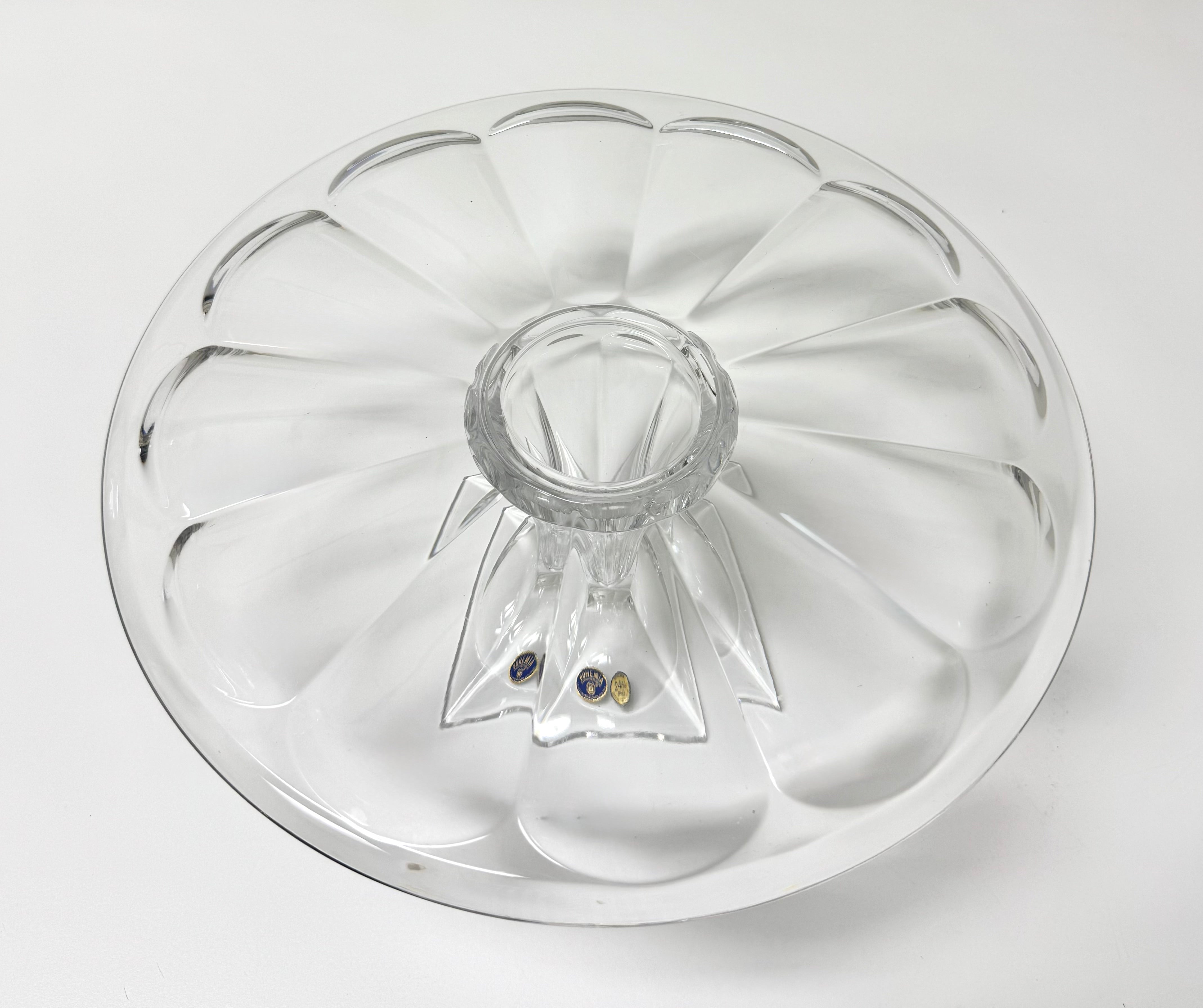 Boheme Crystal Footed Platter