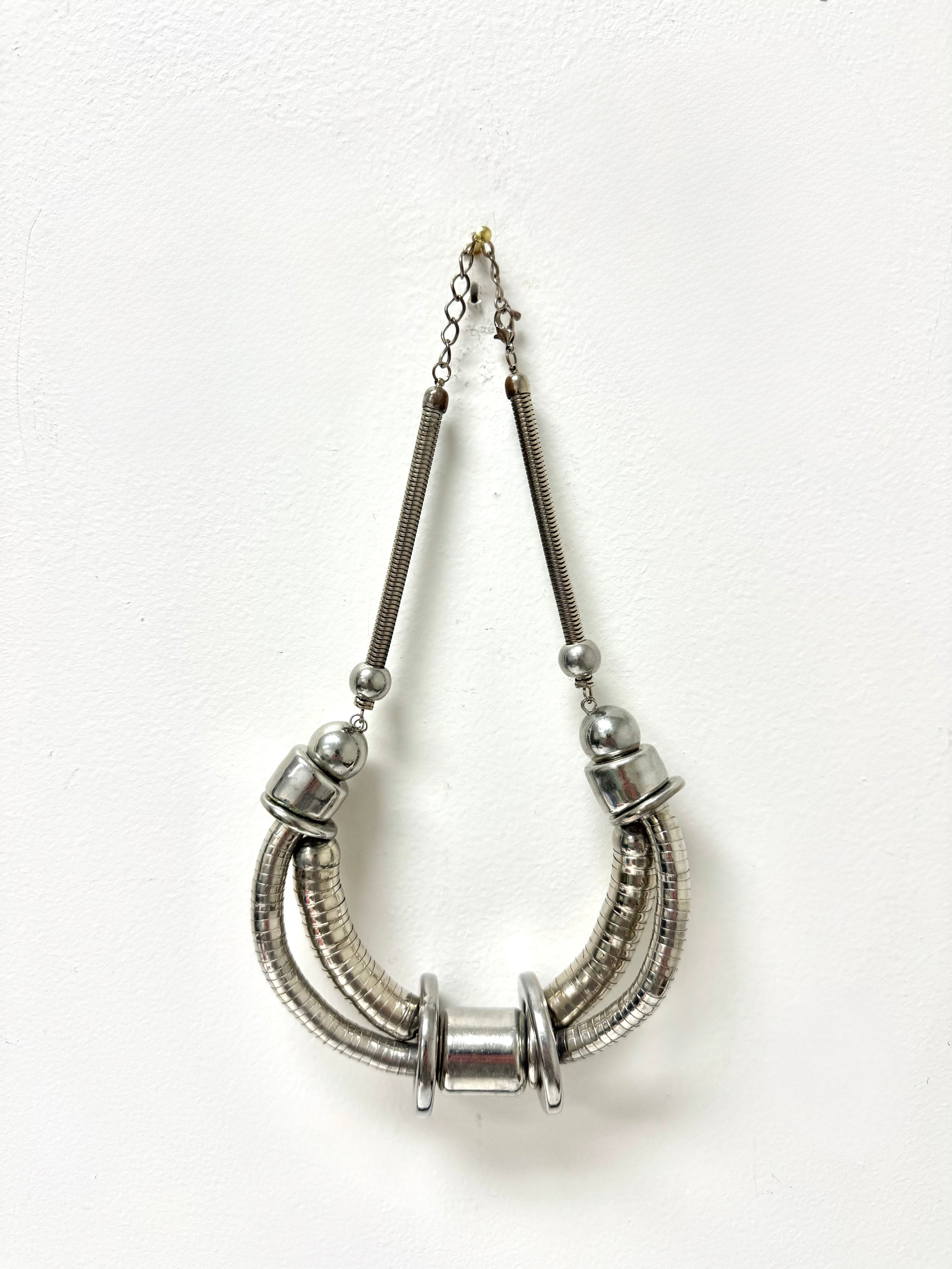 Silver-tone Cuff Necklace
