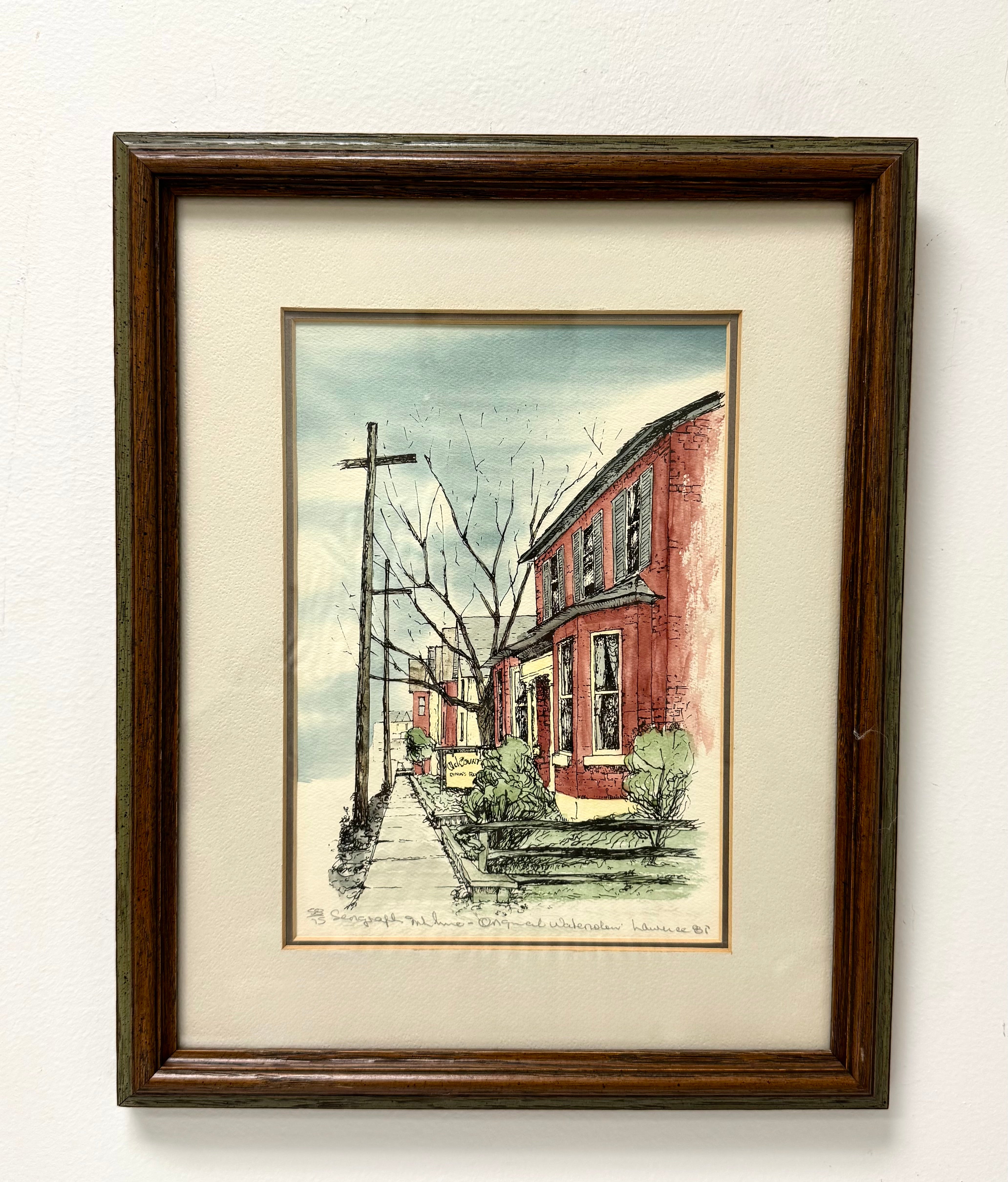 'Toronto Street II' Serigraph and Original Watercolour