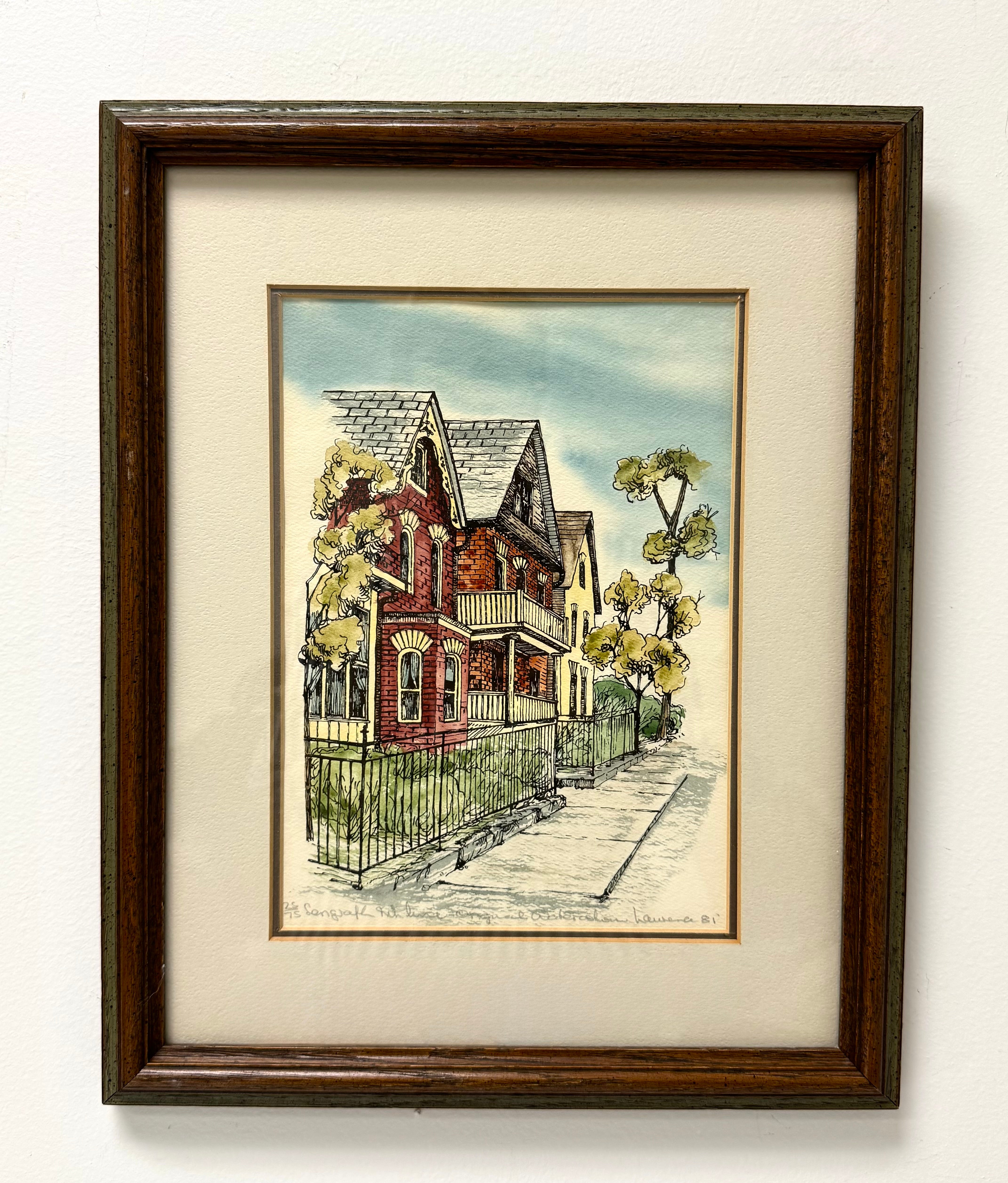 'Toronto Street I' Serigraph and Original Watercolour