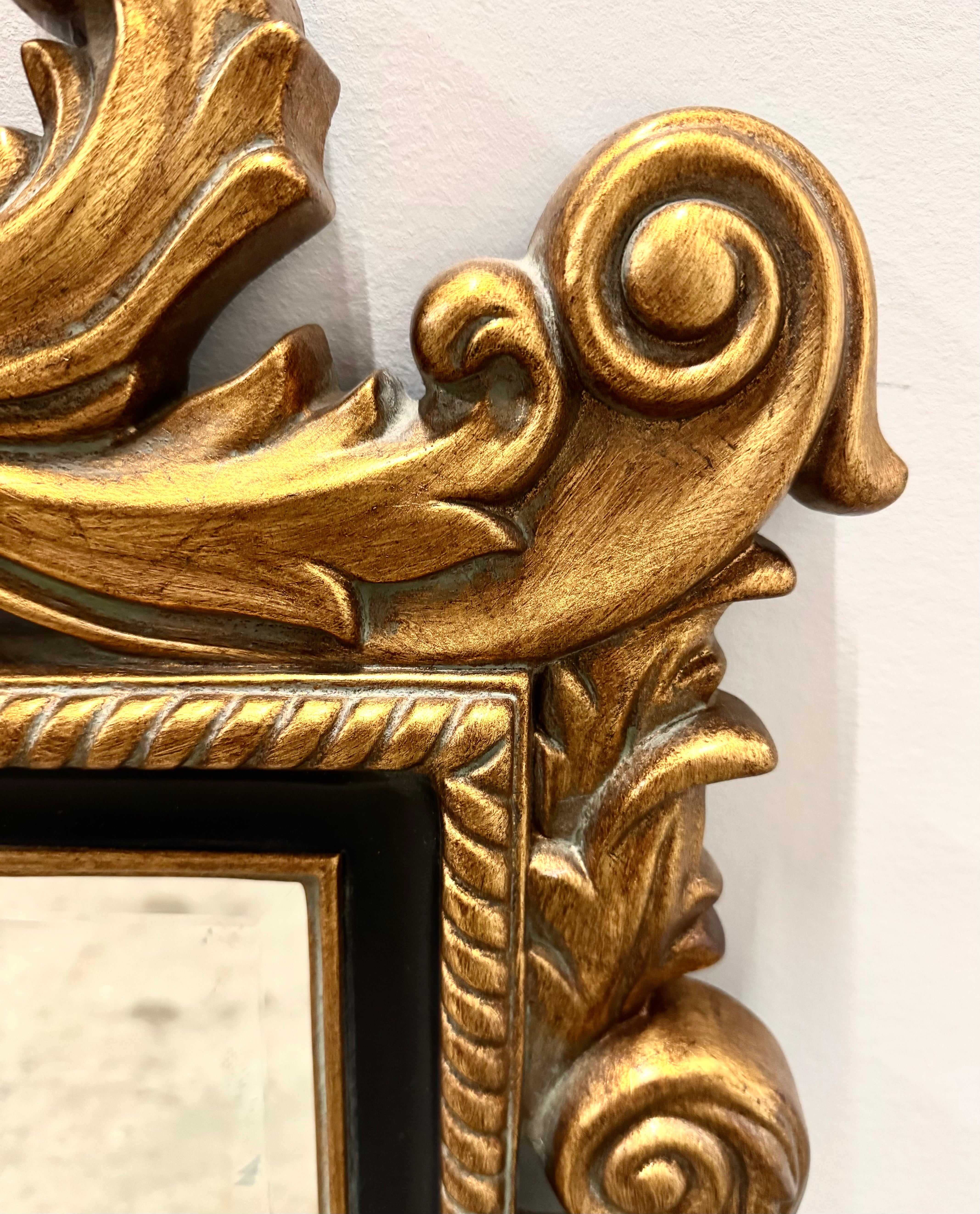 Baroque Gold & Black Mirror