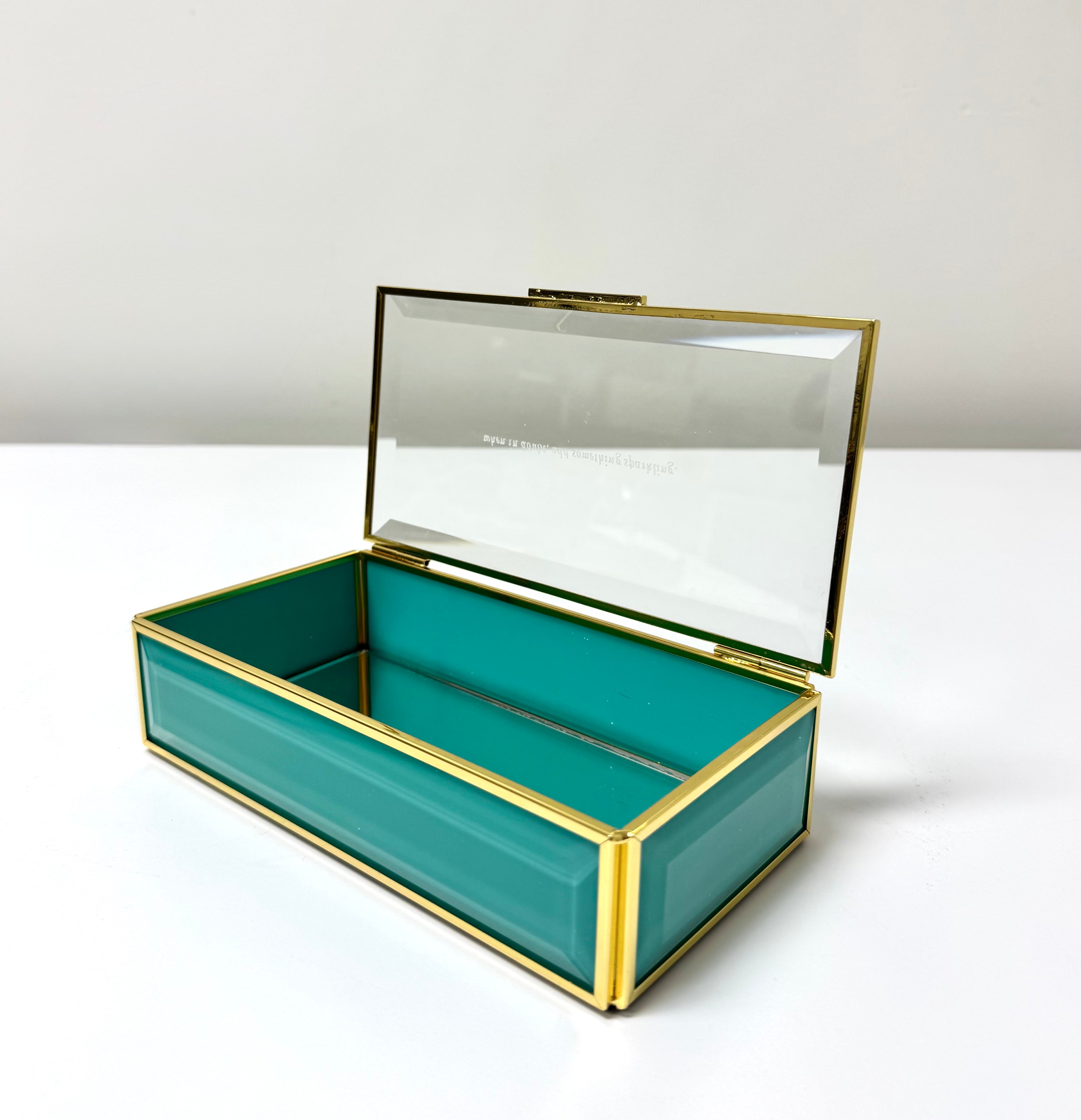 KATE SPADE Turquoise Glass Box