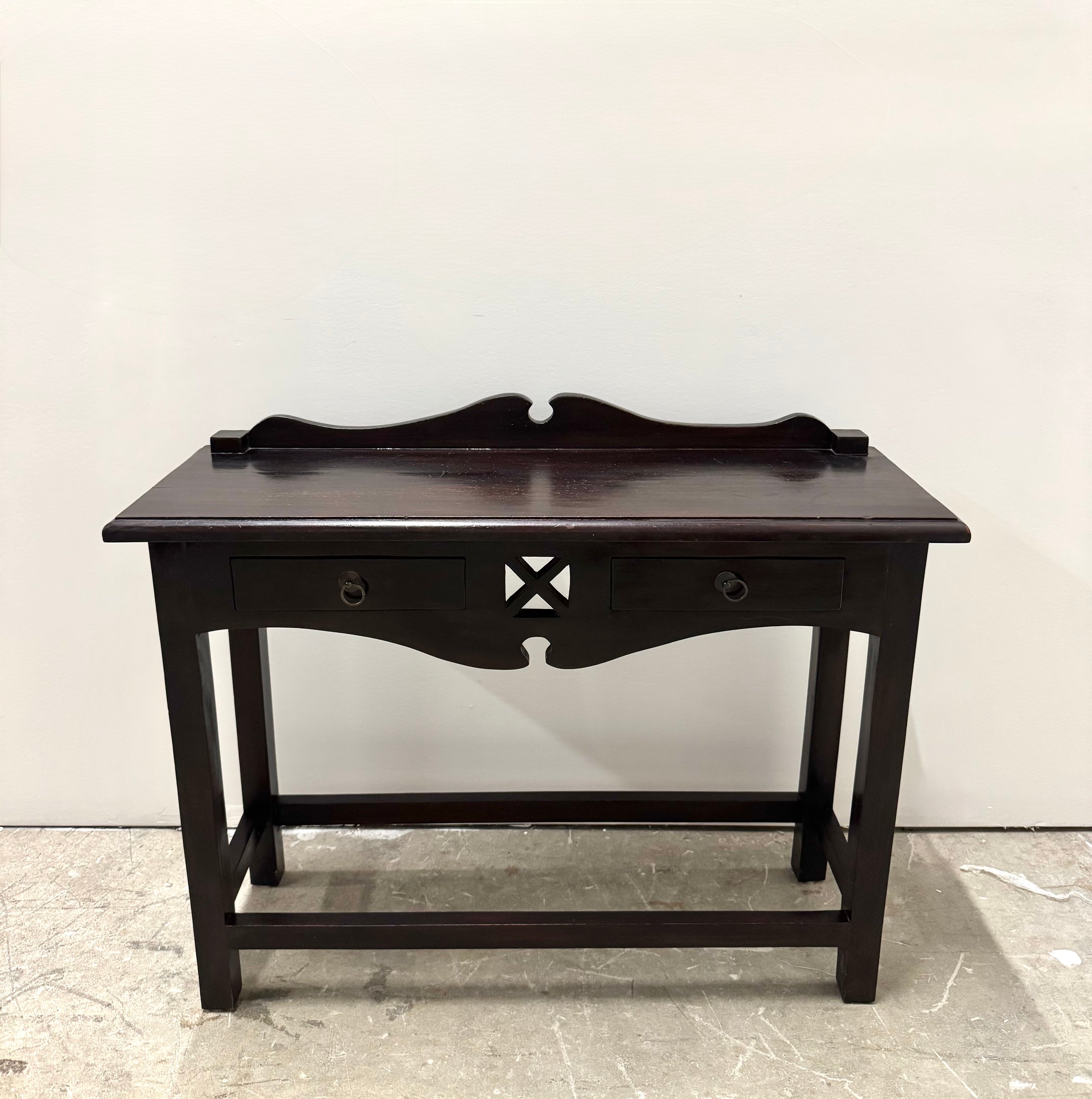 Dark-stained Wood Console